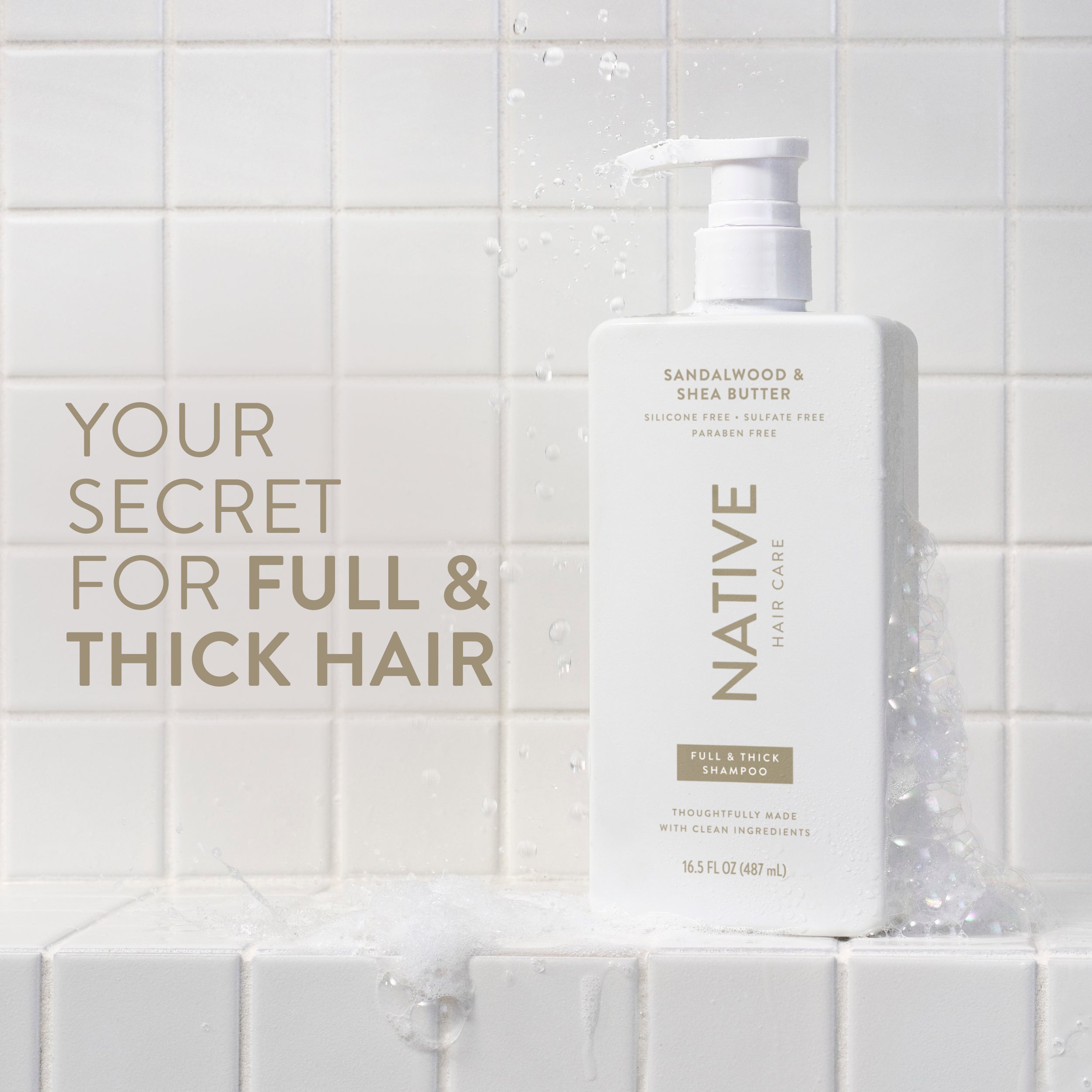 Sandalwood and Shea Butter Full and Thick Shampoo Classic 16.5oz Care Collection