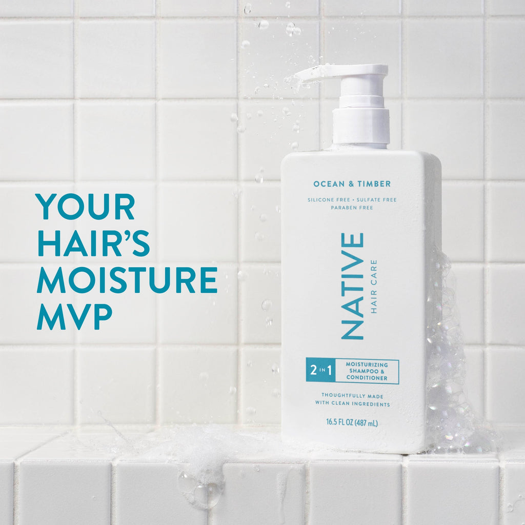 Ocean and Timber Moisturizing 2 in 1 Shampoo and Conditioner Classic 16.5oz Care Collection