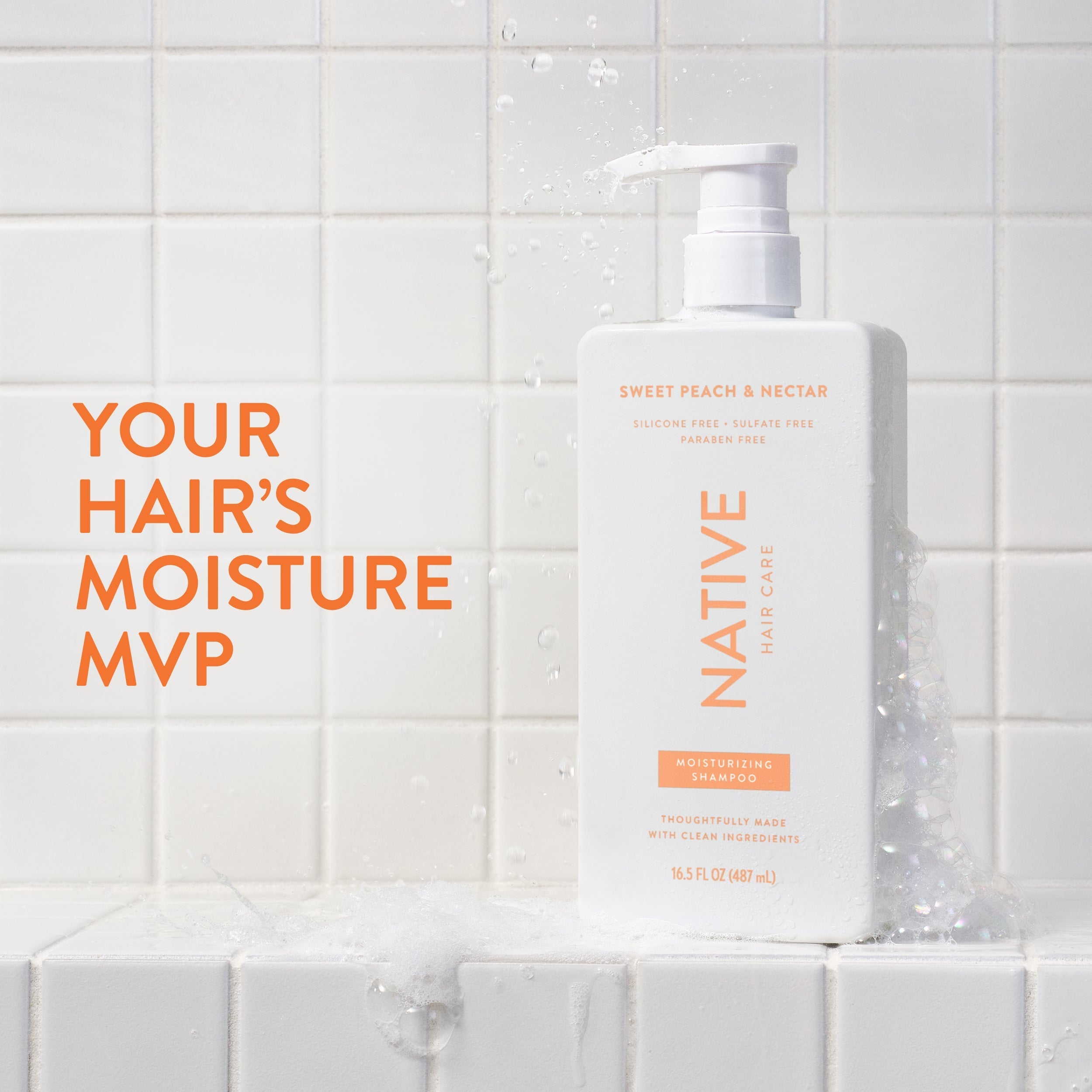 Sweet Peach and Nectar Moisturizing Shampoo Classic 16.5oz Care Collection