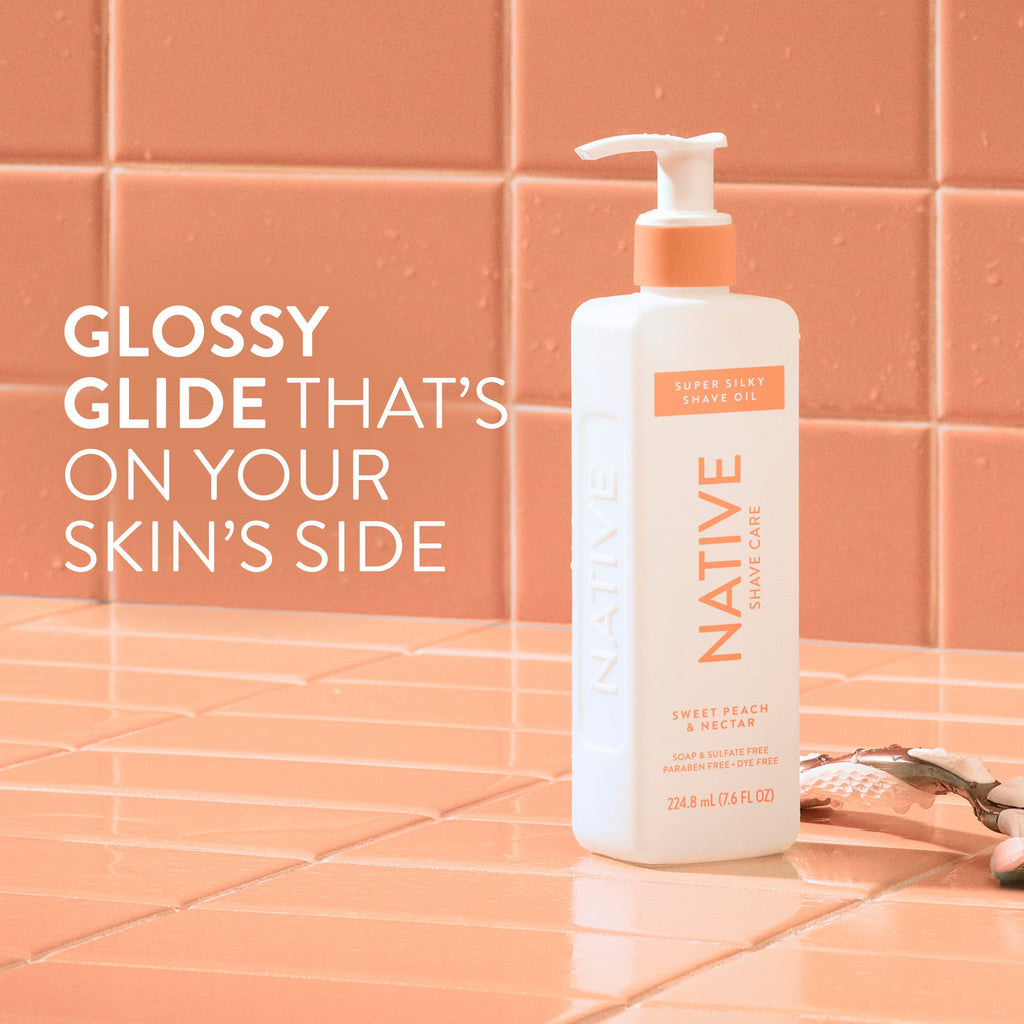 Sweet Peach and Nectar Silky Smooth Shave Oil Classic 7.6oz Care Collection