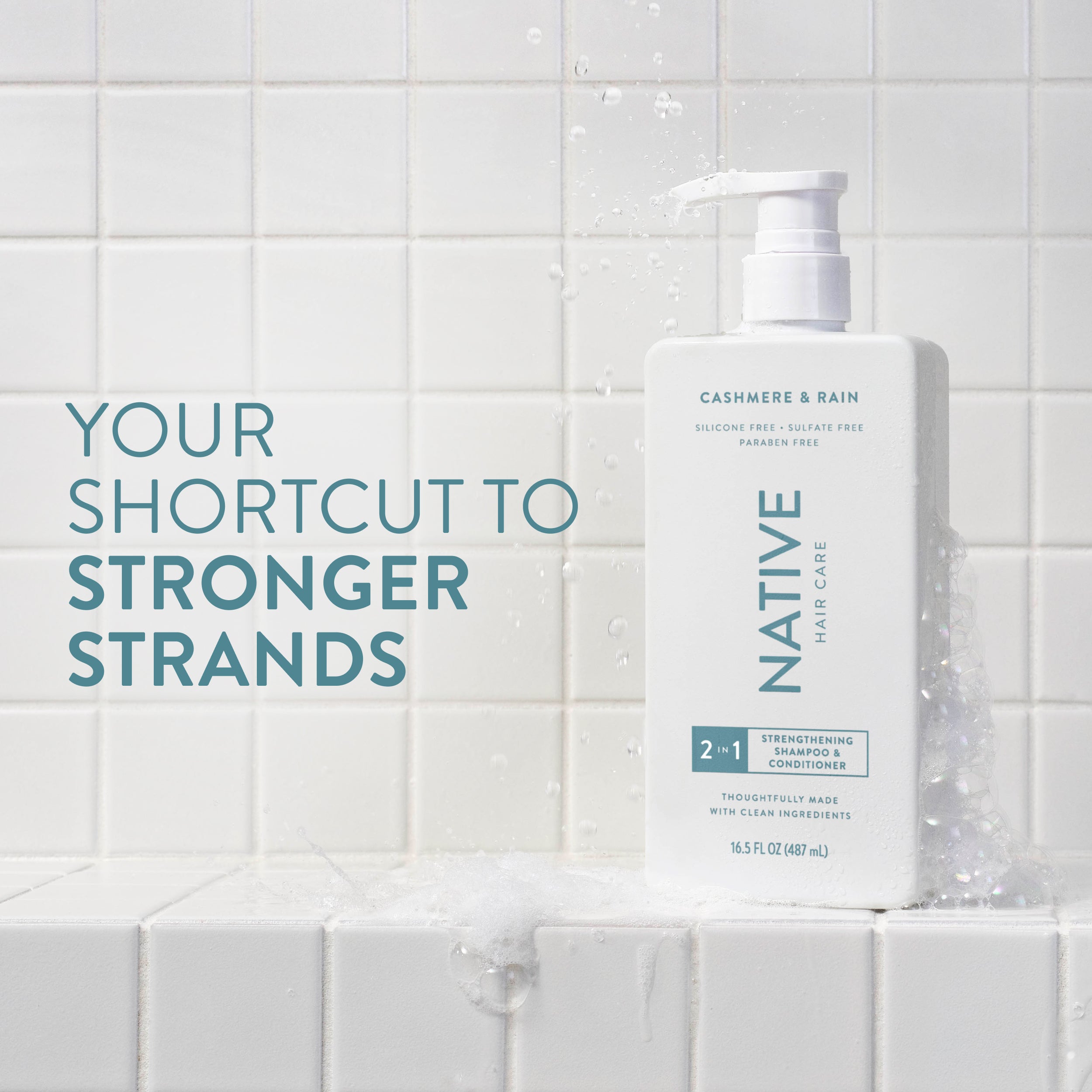 Cashmere and Rain Strengthening 2 in 1 Shampoo and Conditioner Classic 16.5oz Care Collection