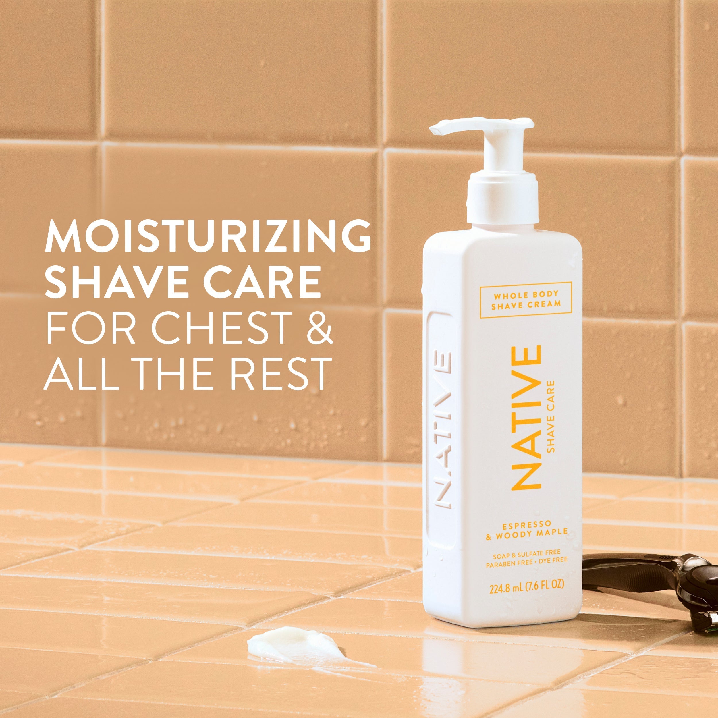 Espresso and Woody Maple Whole Body Shave Cream Classic 7.6oz Care Collection
