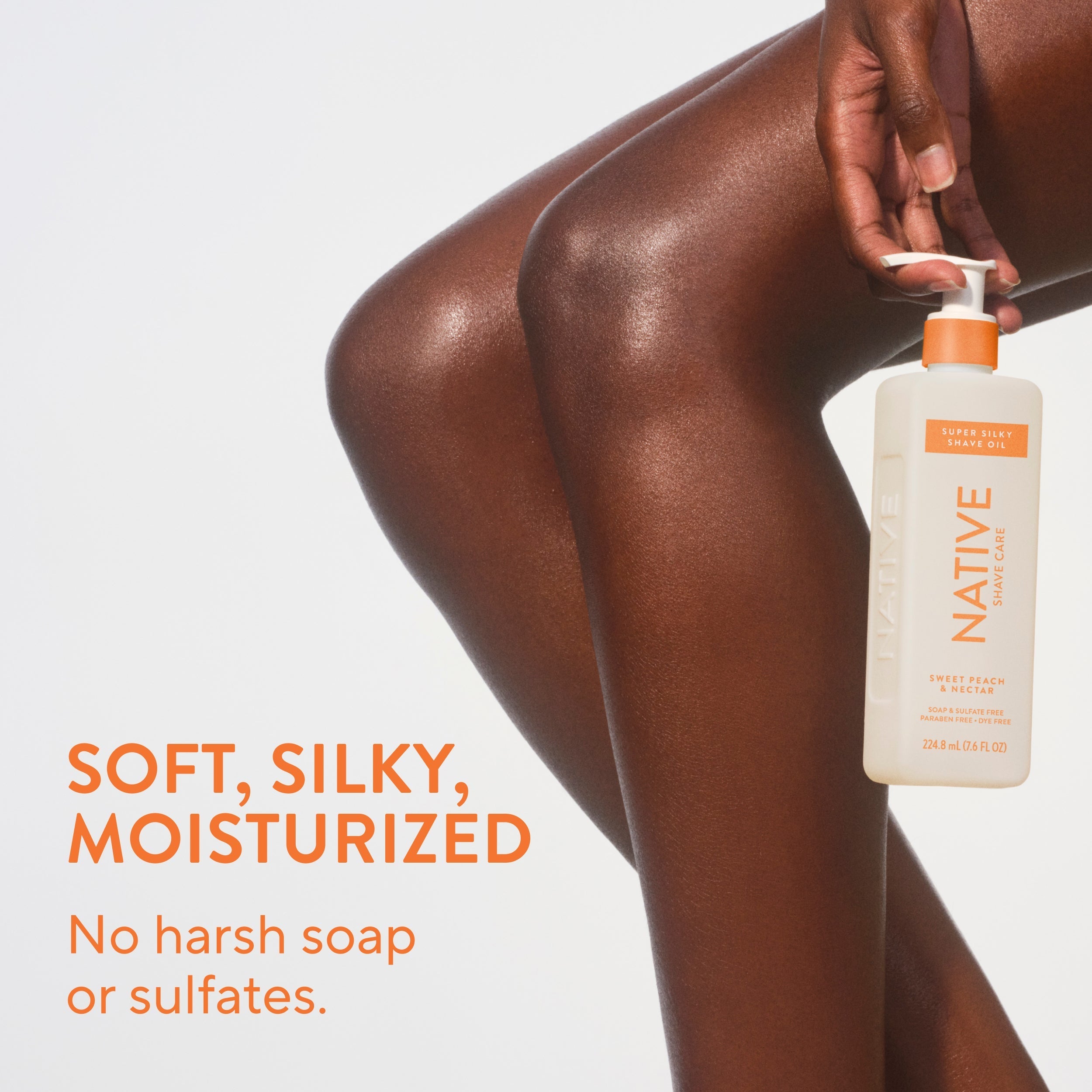 Sweet Peach and Nectar Silky Smooth Shave Oil Classic 7.6oz Care Collection
