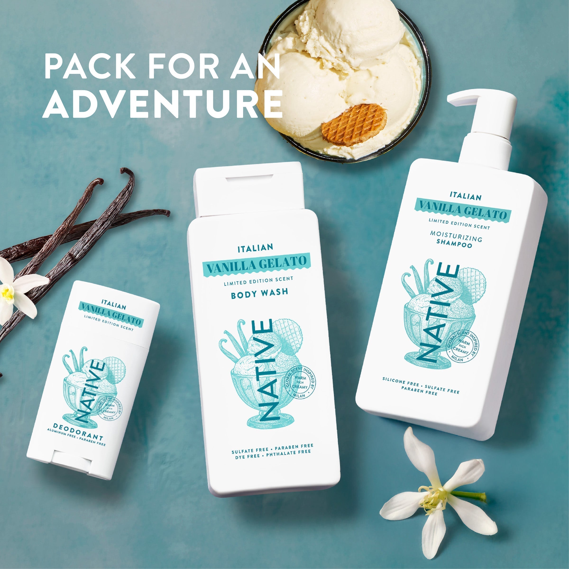 Italian Vanilla Gelato Moisturizing Shampoo Limited Edition 16.5oz Care Collection