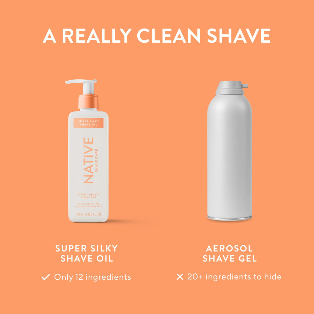 Sweet Peach and Nectar Silky Smooth Shave Oil Classic 7.6oz Care Collection