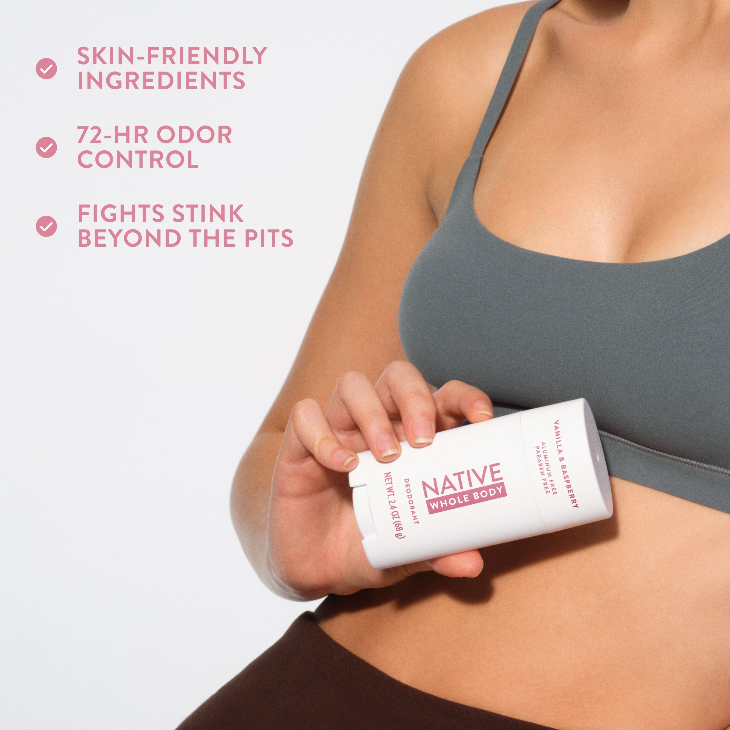 Vanilla and Raspberry Whole Body Deodorant Stick Classic 2.4oz Care Collection