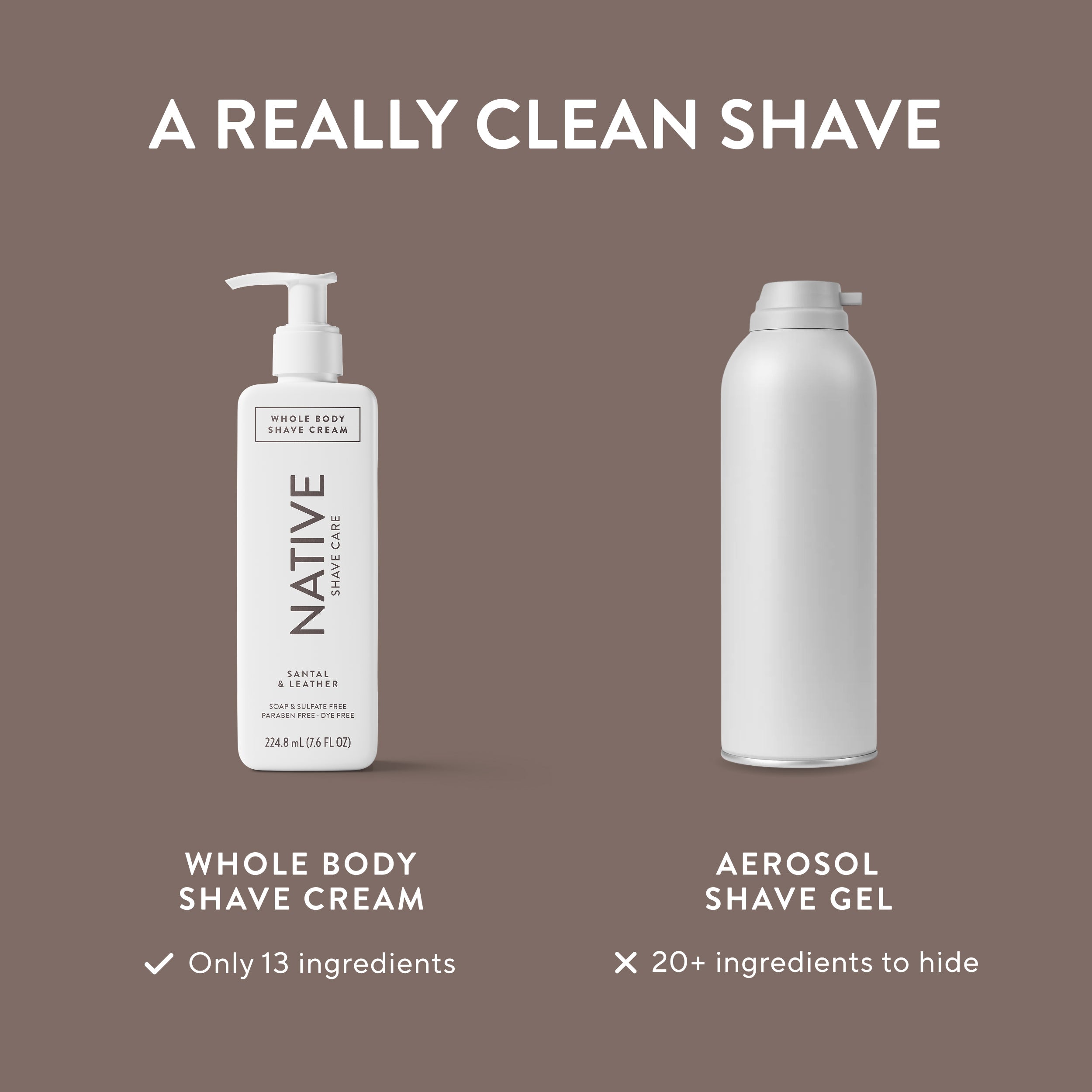 Santal and Leather Whole Body Shave Cream Classic 7.6oz Care Collection