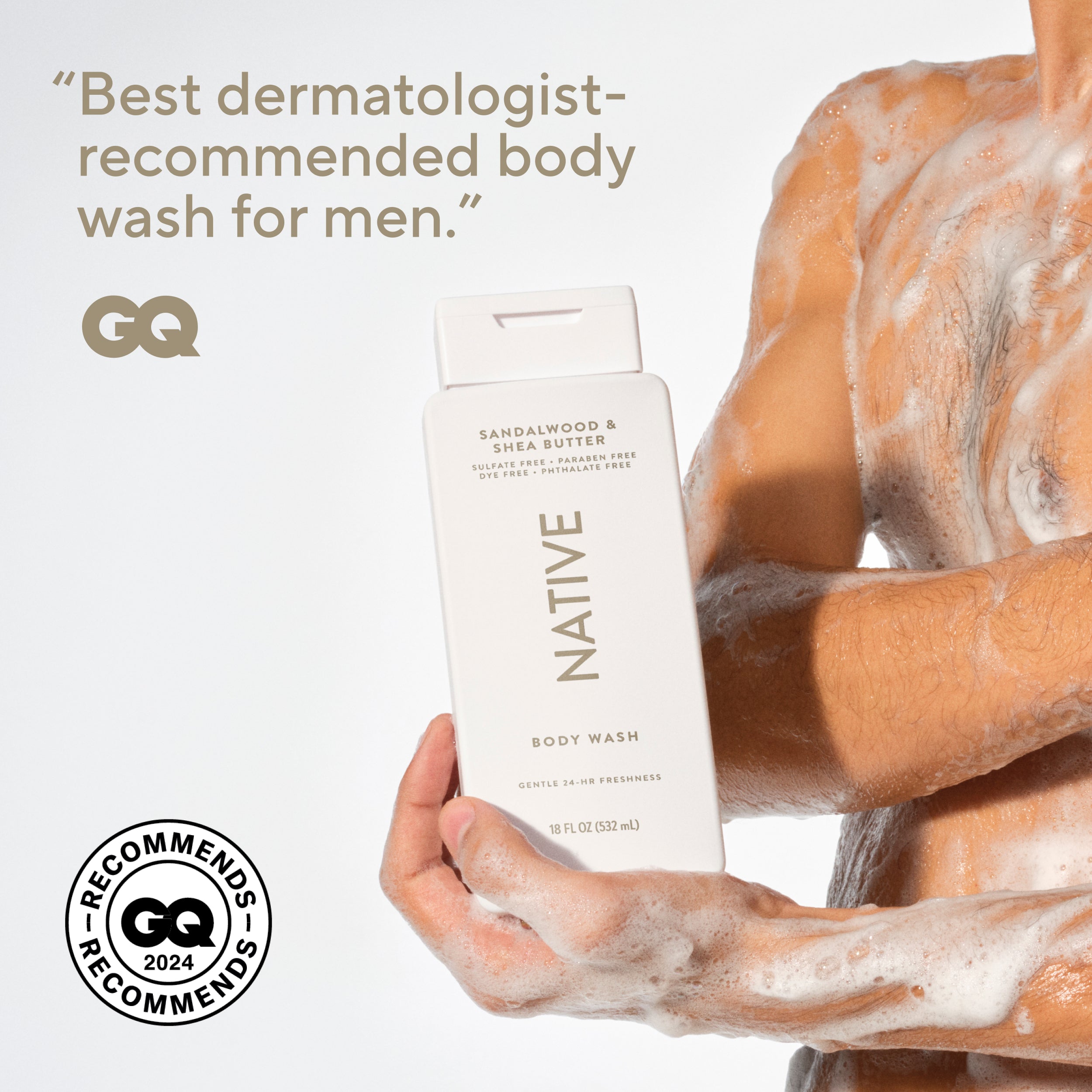 Sandalwood and Shea Butter Body Wash Classic 18oz Care Collection