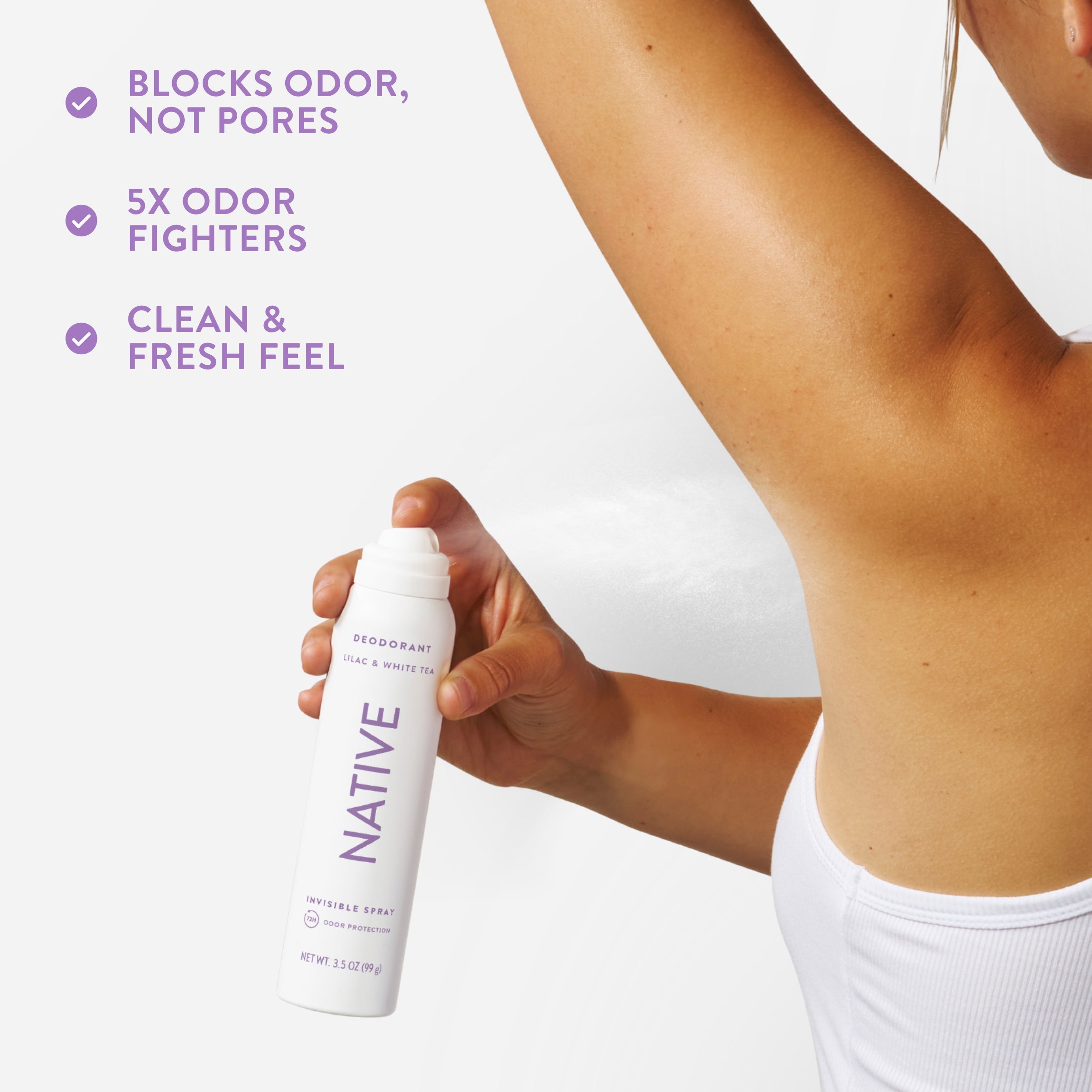 Lilac and White Tea Deodorant Spray Classic 3.5oz Care Collection