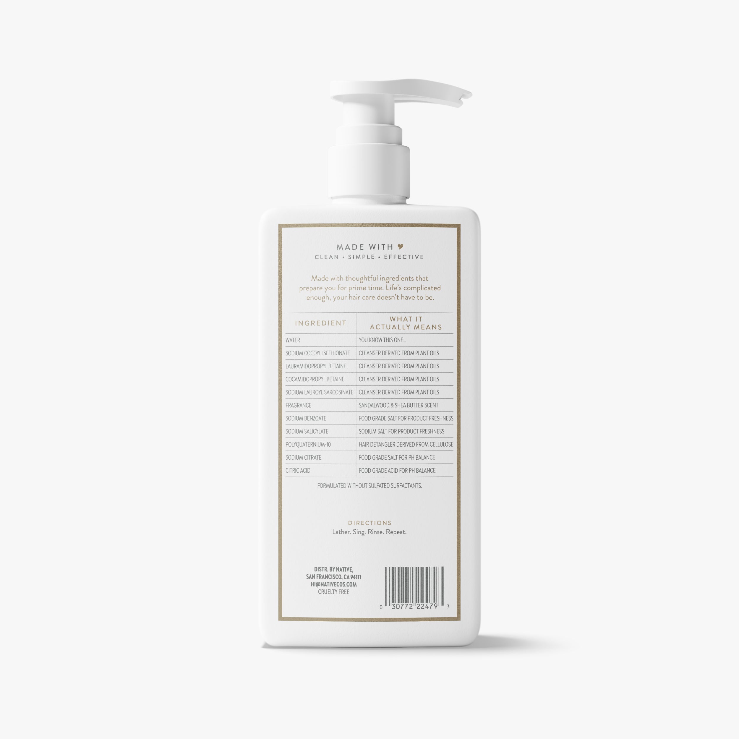 Sandalwood and Shea Butter Full and Thick Shampoo Classic 16.5oz Care Collection