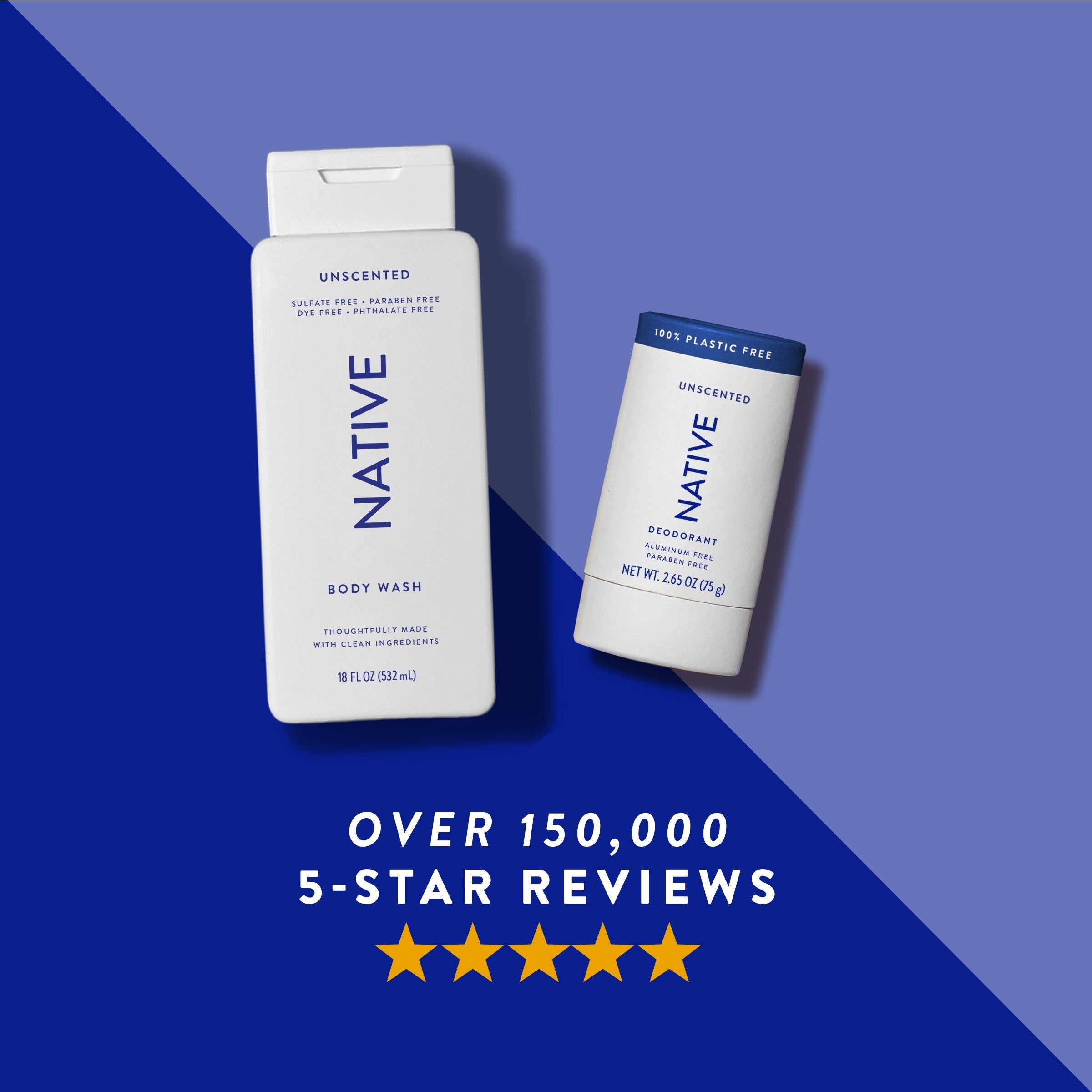 Unscented Plastic Free Deodorant Stick Classic 2.65oz Care Collection