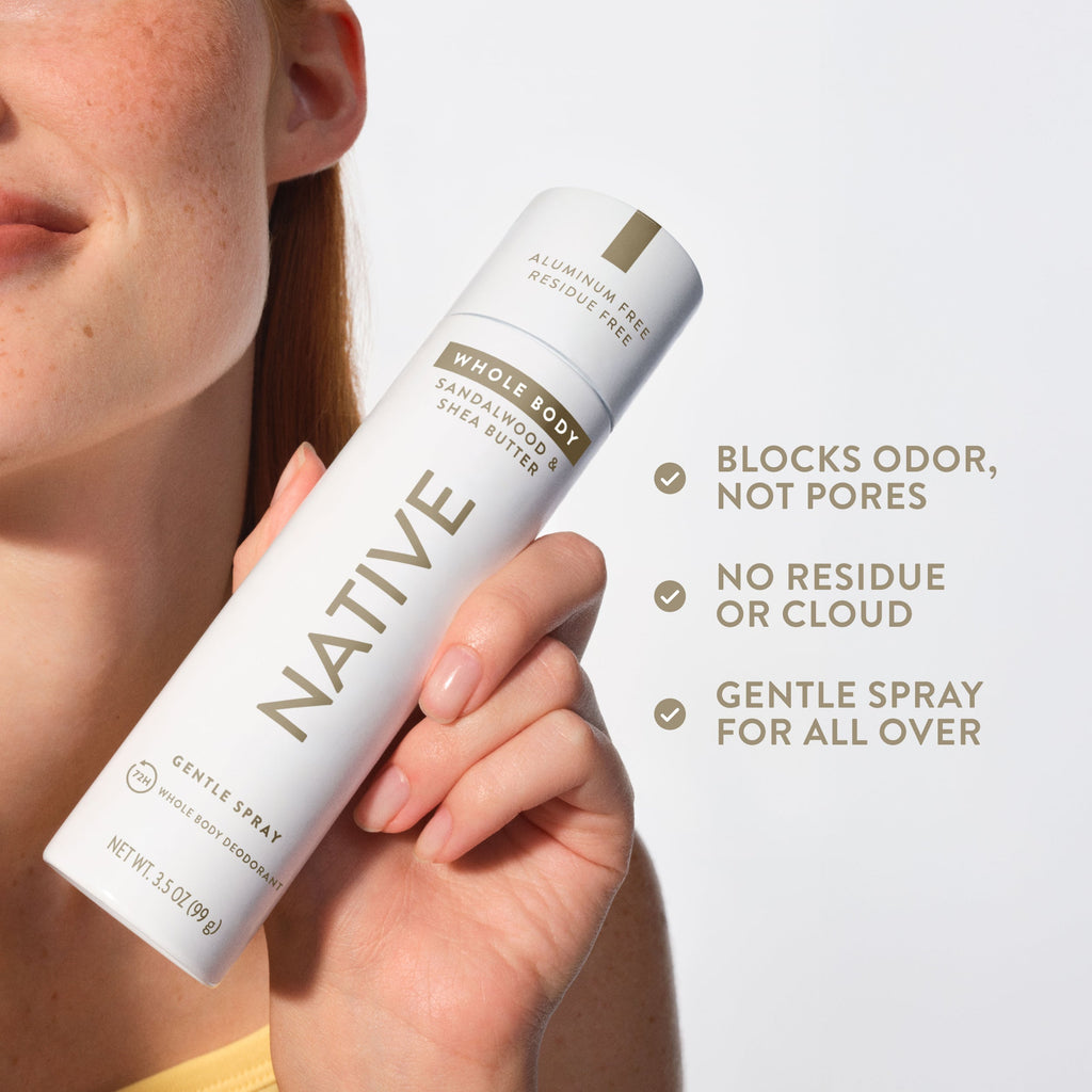 Sandalwood and Shea Butter Whole Body Deodorant Spray Classic 3.5oz Care Collection