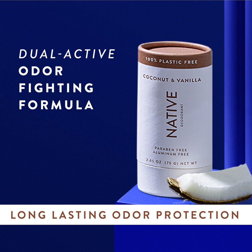 Coconut and Vanilla Plastic Free Deodorant Stick Classic 2.65oz Care Collection