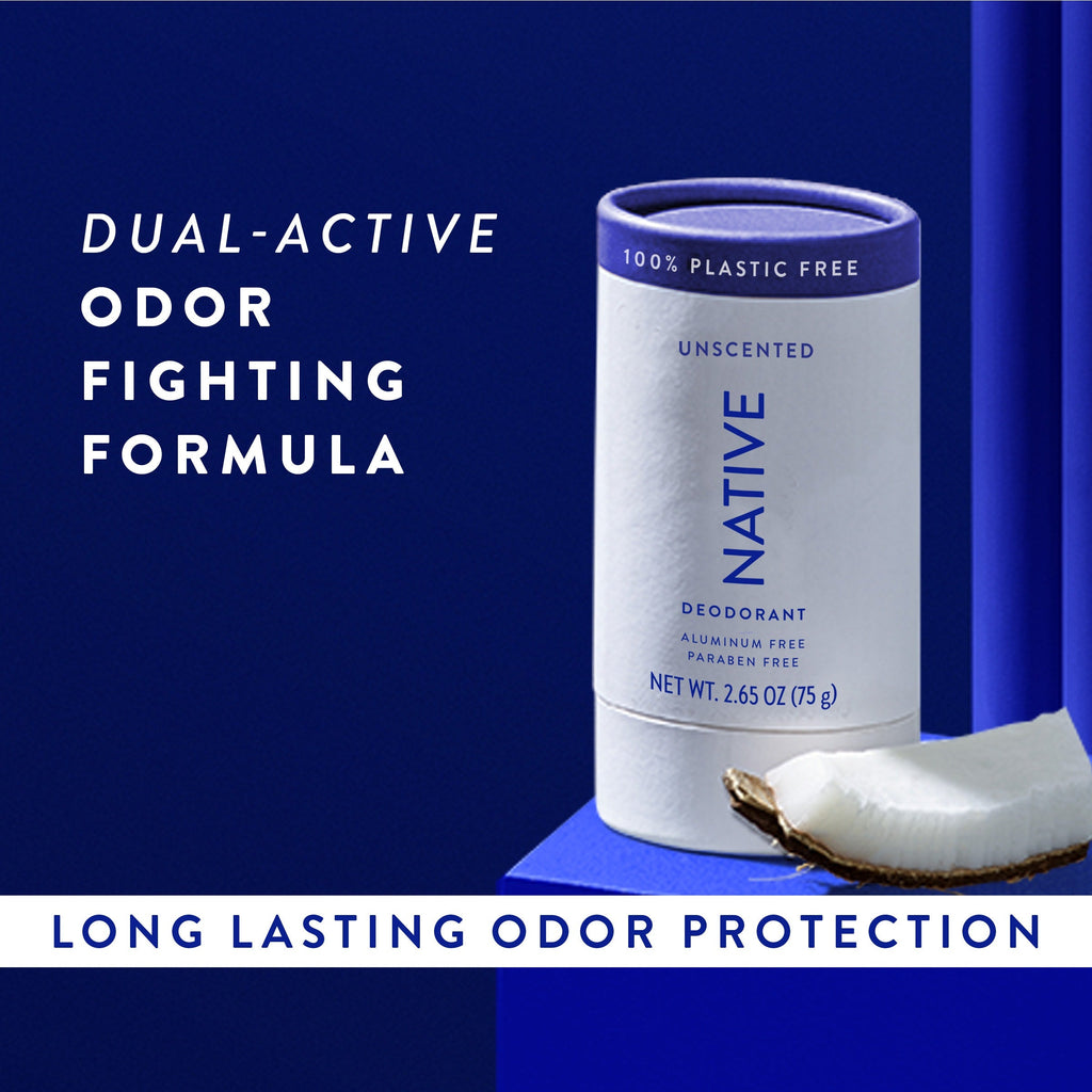 Unscented Plastic Free Deodorant Stick Classic 2.65oz Care Collection