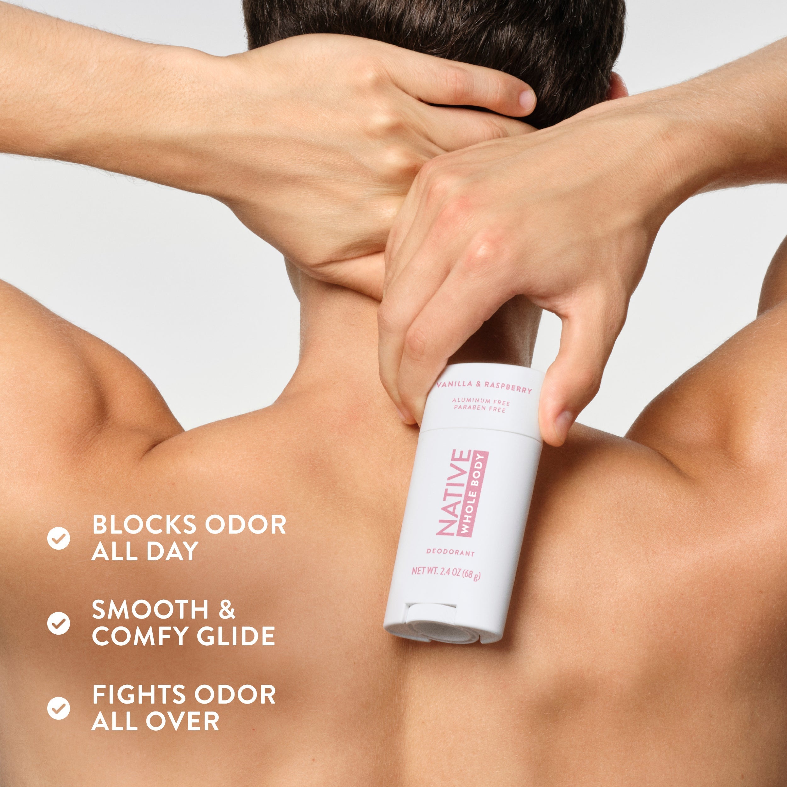 Vanilla and Raspberry Whole Body Deodorant Stick Classic 2.4oz Care Collection