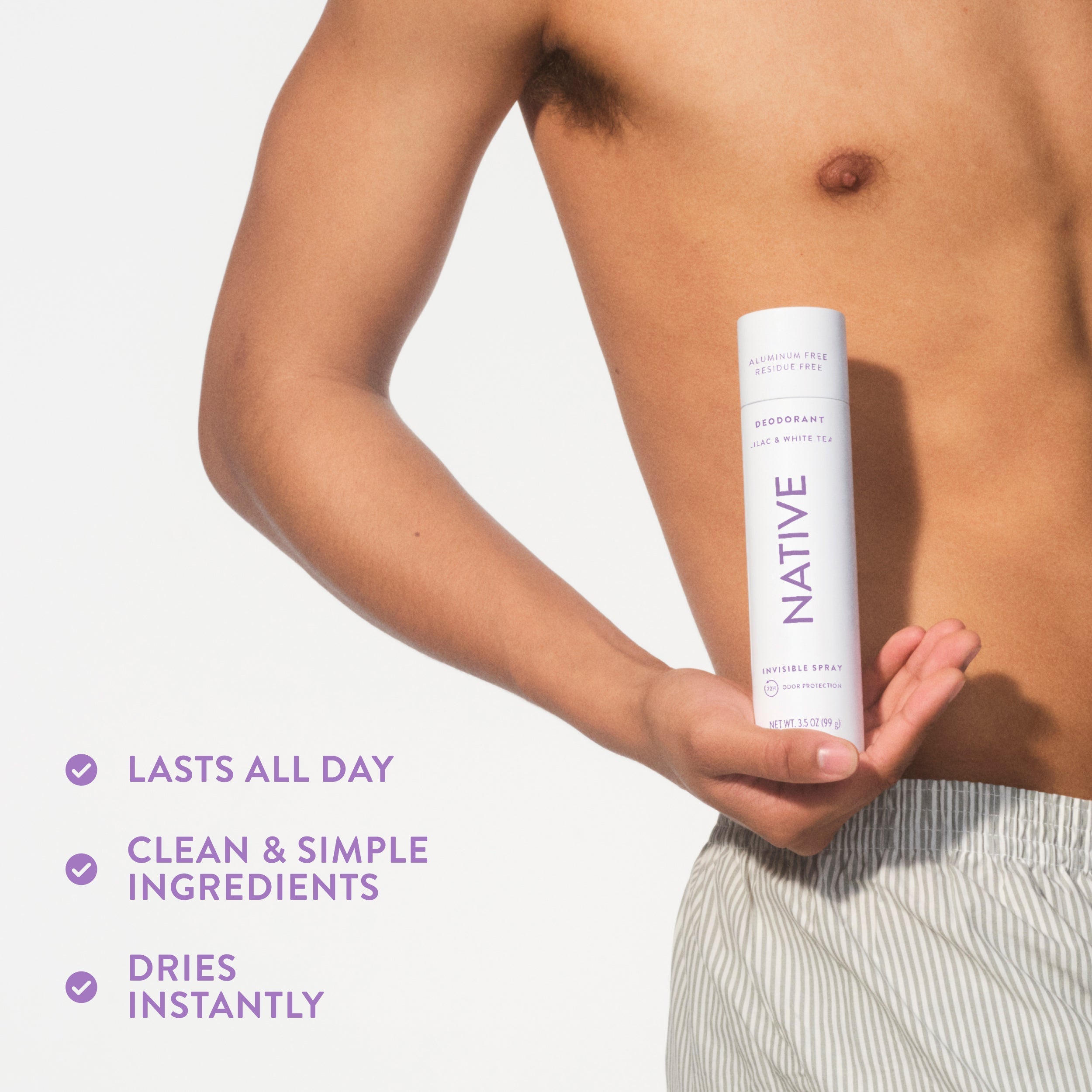 Lilac and White Tea Deodorant Spray Classic 3.5oz Care Collection