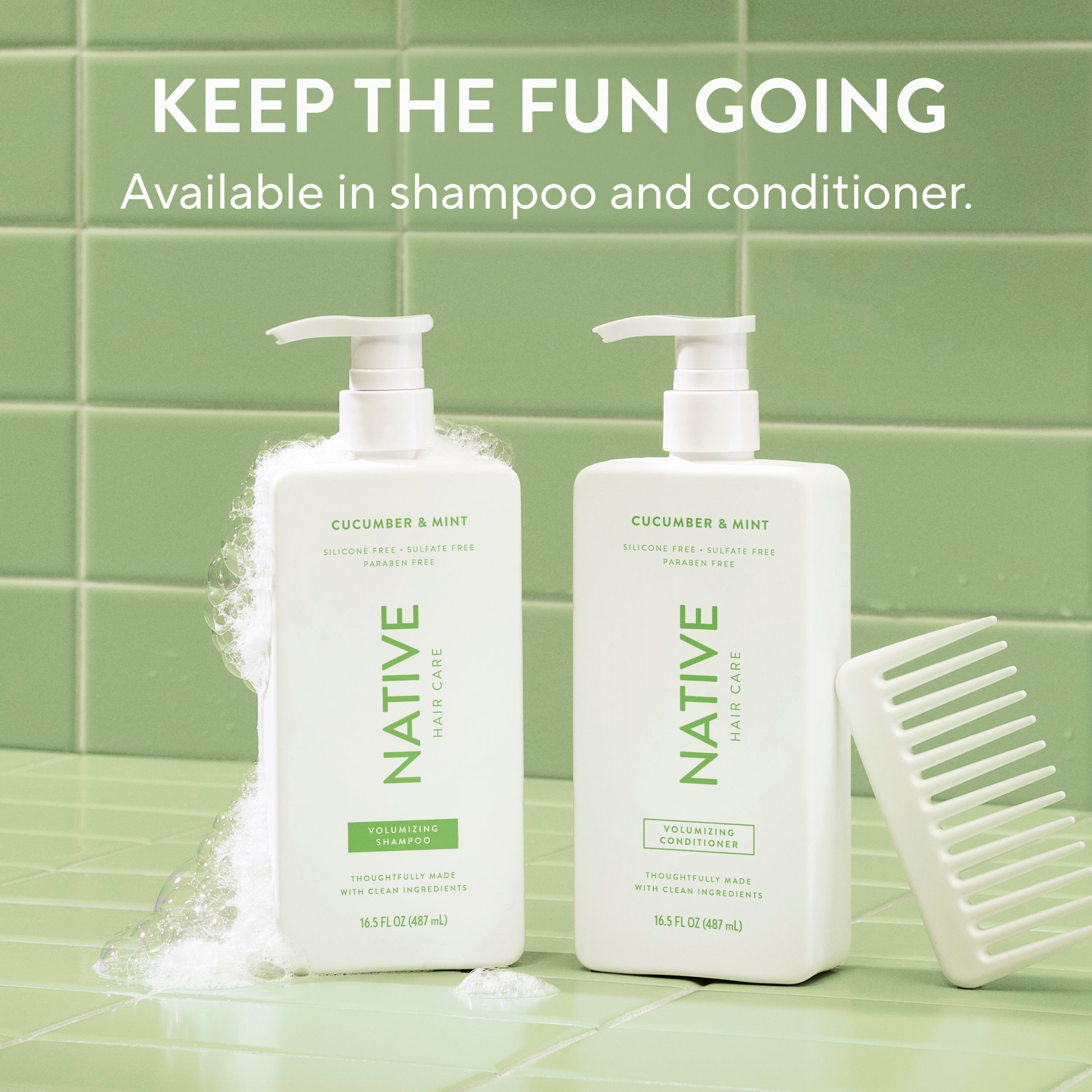 Cucumber and Mint Mini Volumizing Shampoo Classic 3oz Care Collection