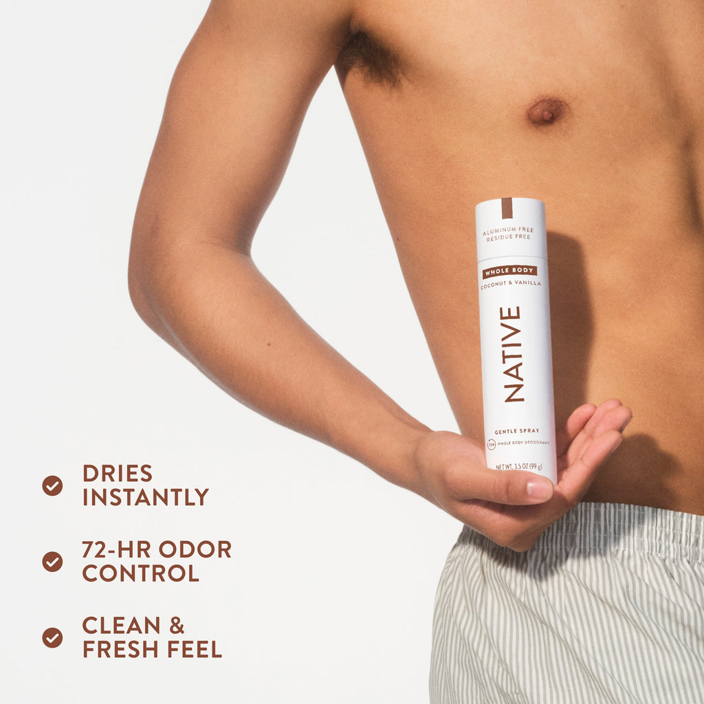Coconut and Vanilla Whole Body Deodorant Spray Classic 3.5oz Care Collection