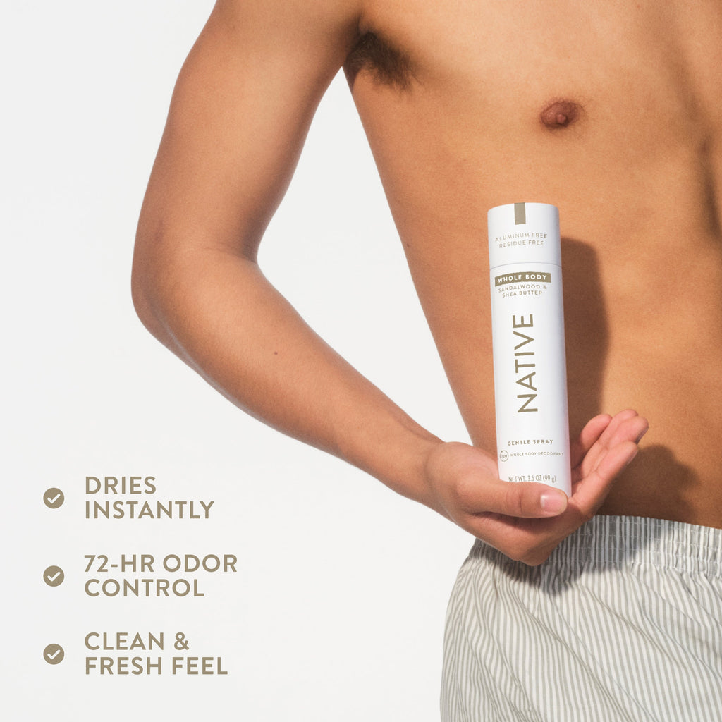 Sandalwood and Shea Butter Whole Body Deodorant Spray Classic 3.5oz Care Collection