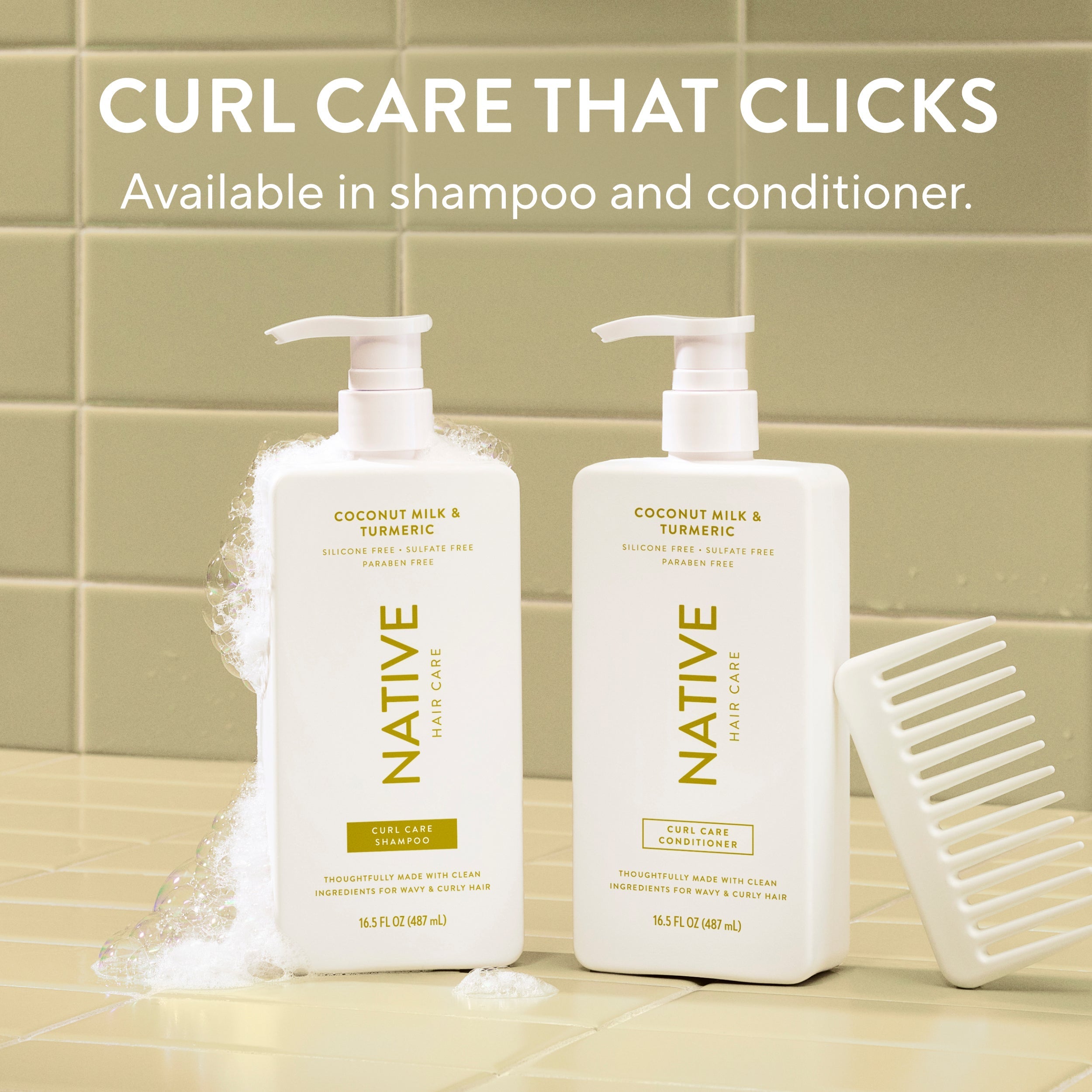 Coconut Milk and Turmeric Curl Care Conditioner Classic 16.5oz Care Collection
