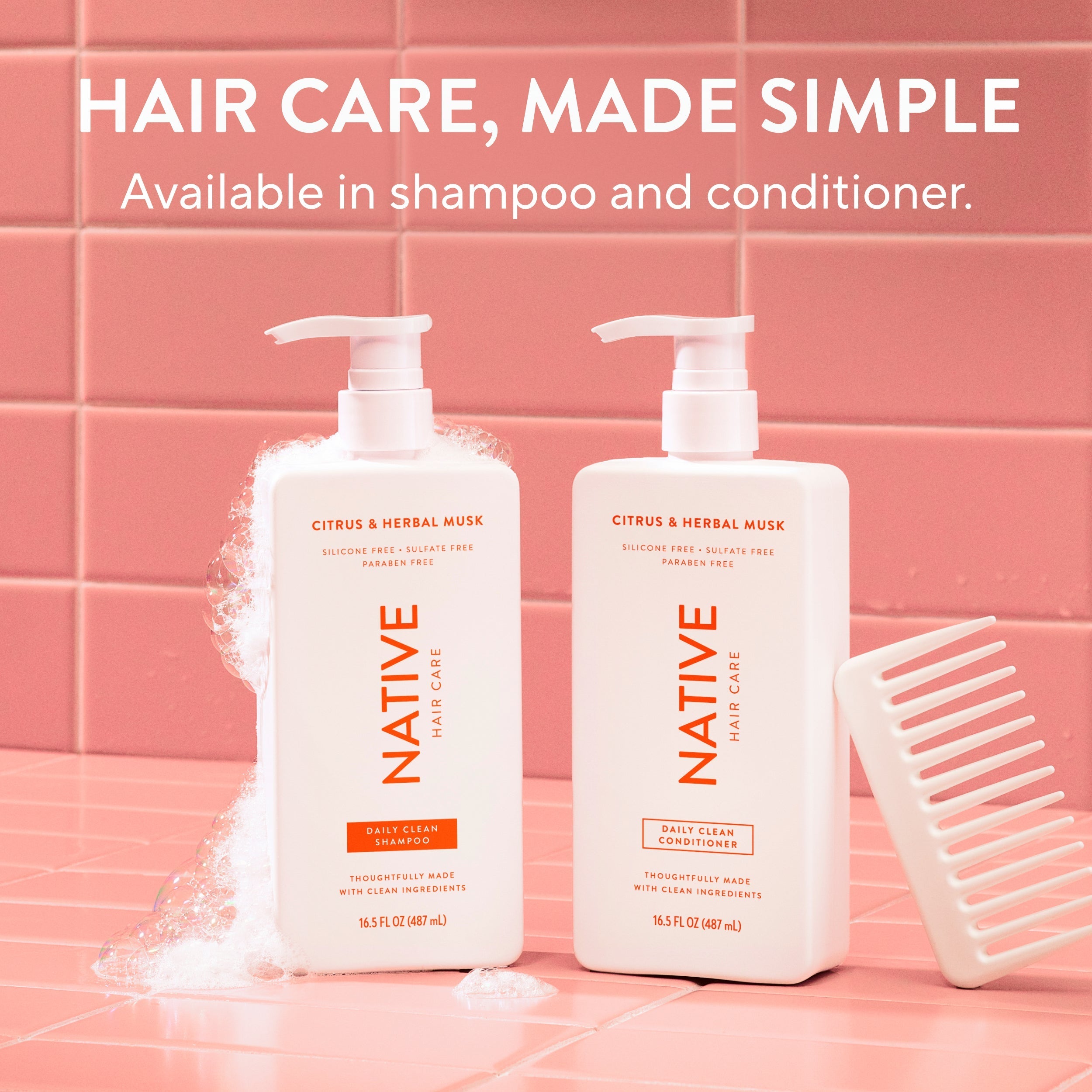 Citrus and Herbal Musk Daily Clean Shampoo Classic 16.5oz Care Collection