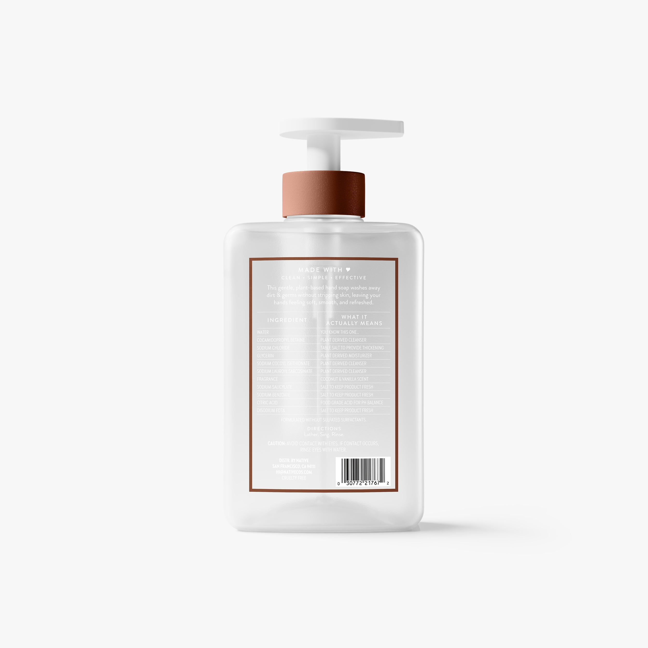 Coconut and Vanilla Hand Soap Classic 13oz Care Collection
