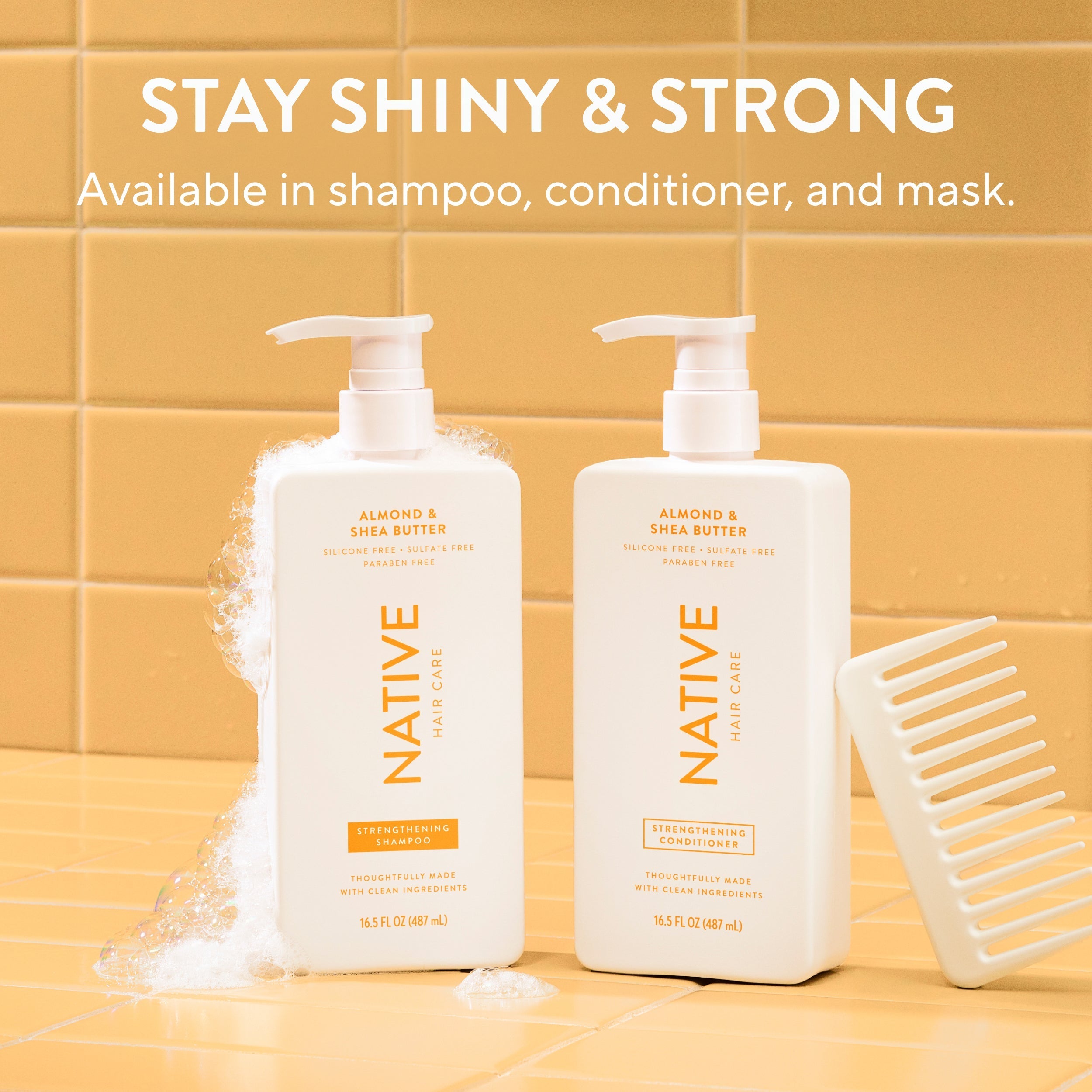 Almond and Shea Butter Strengthening Shampoo Classic 16.5oz Care Collection