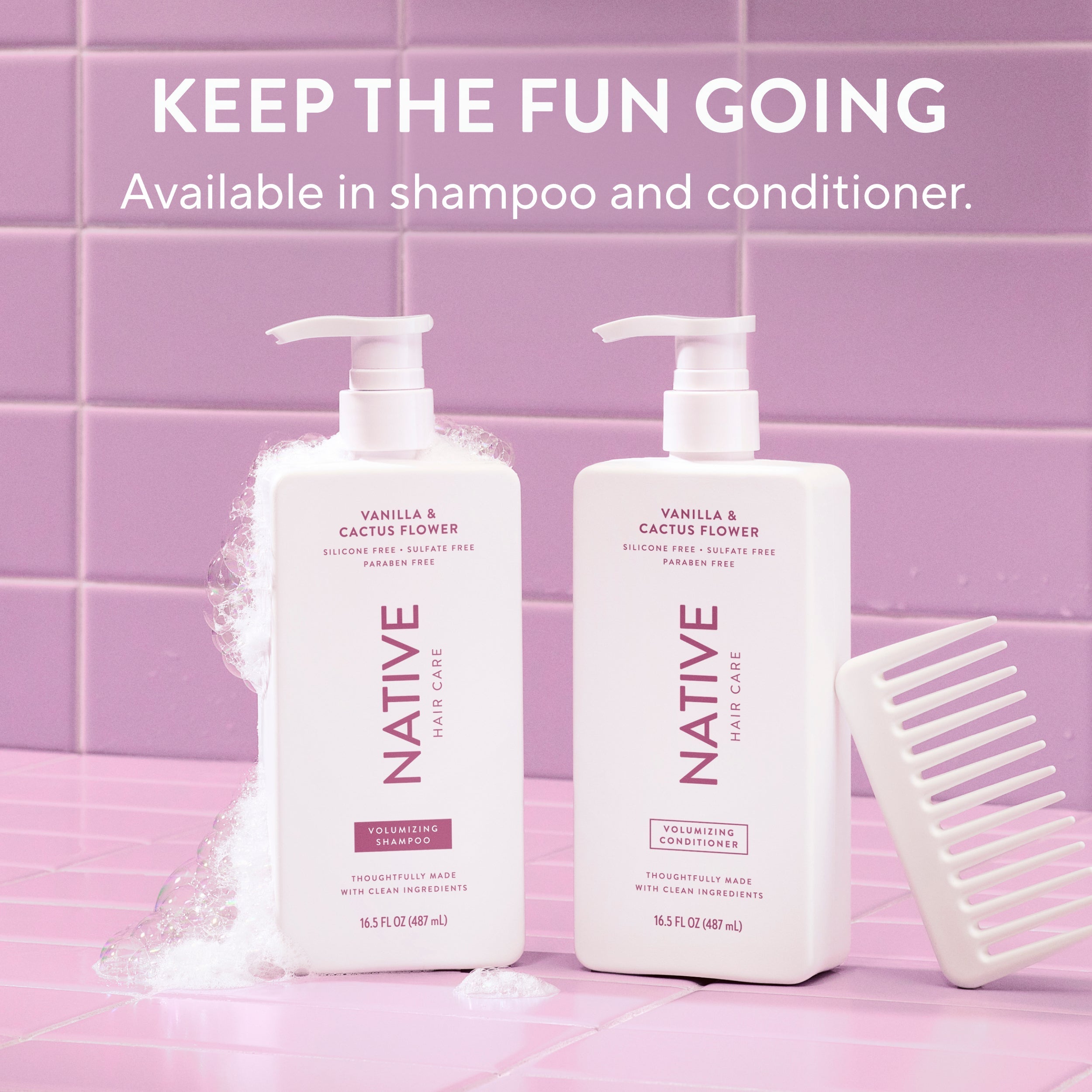 Vanilla and Cactus Flower Volumizing Conditioner Classic 16.5oz Care Collection