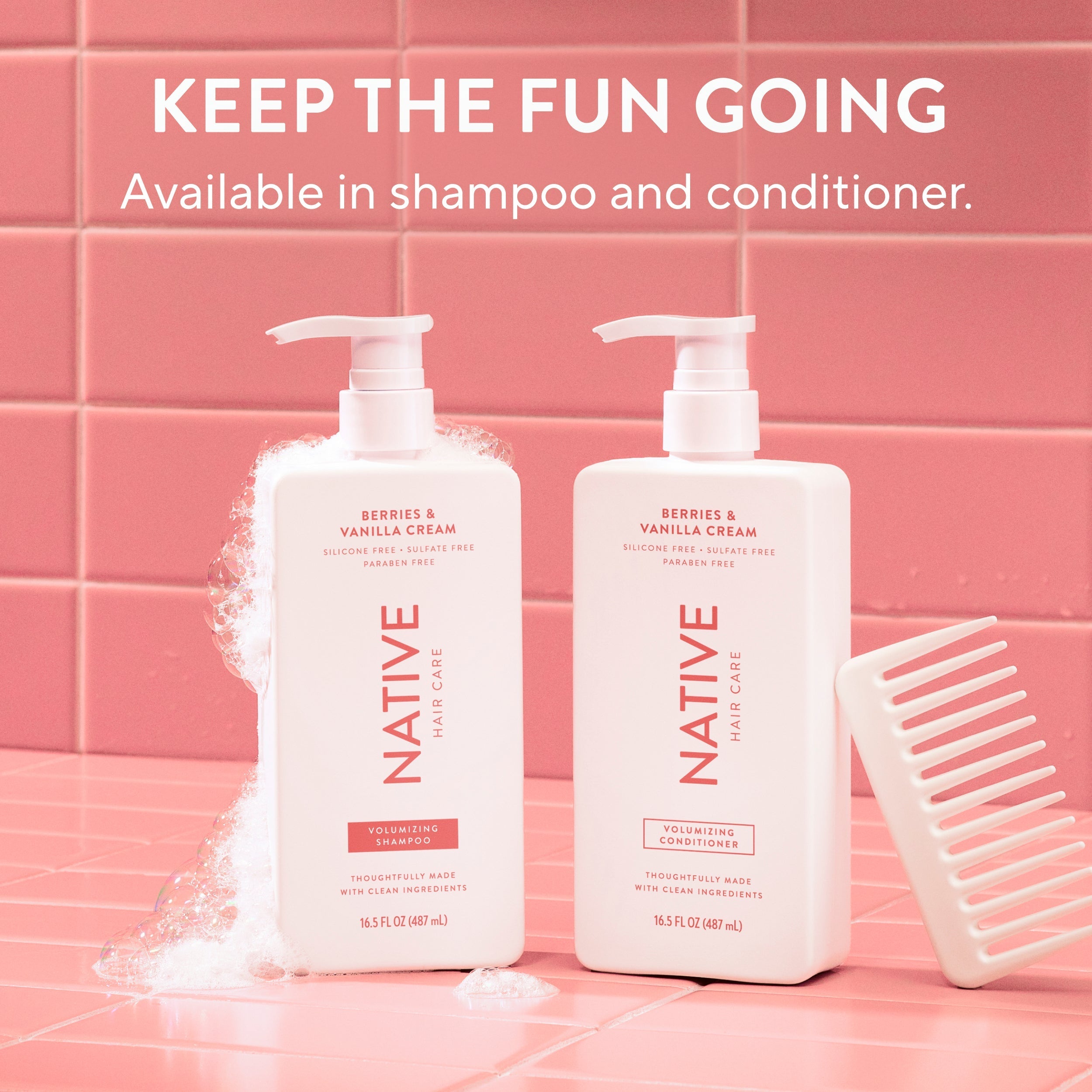 Berries and Vanilla Cream Volumizing Shampoo Classic 16.5oz Care Collection