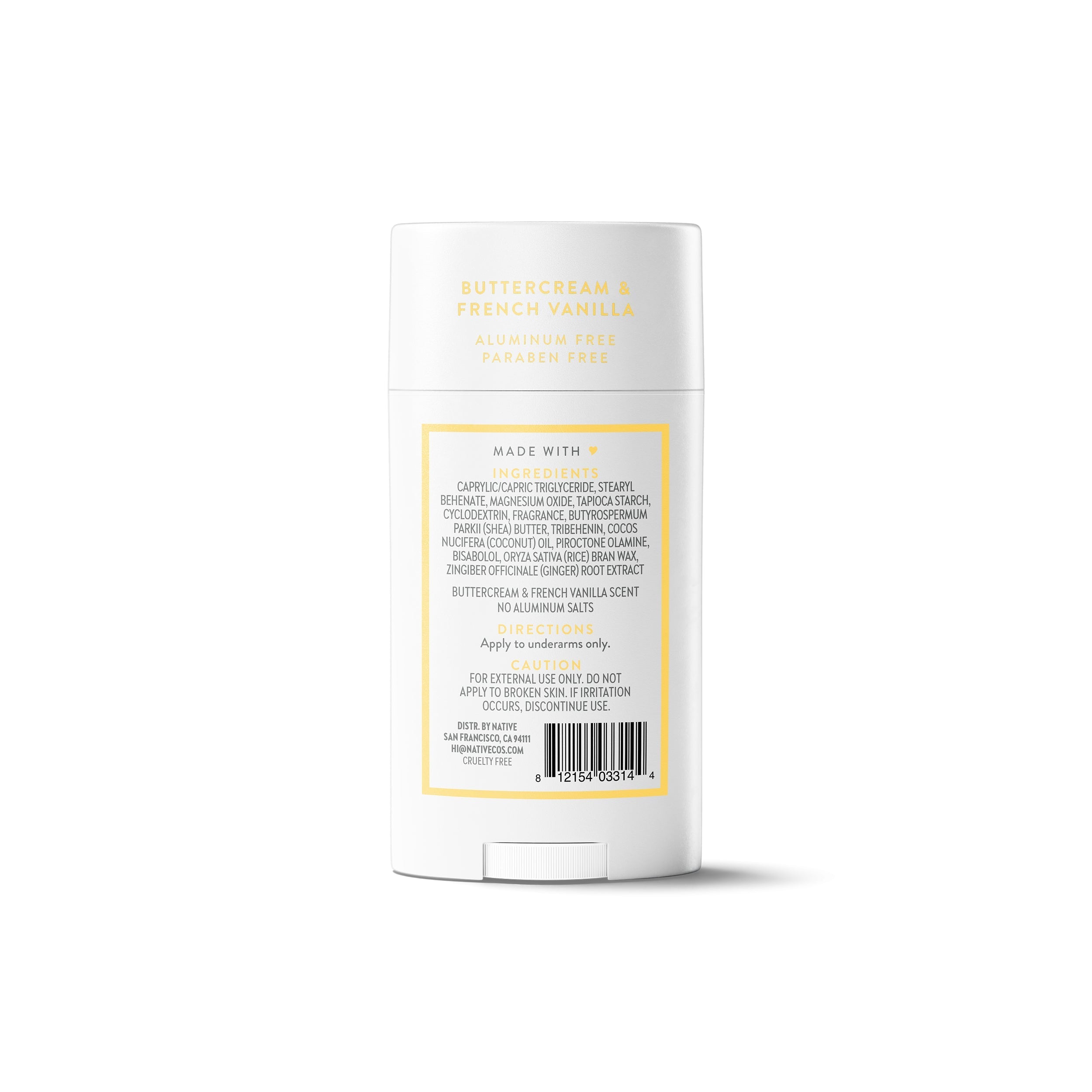 Buttercream and French Vanilla Deodorant Stick Classic 2.65oz Care Collection