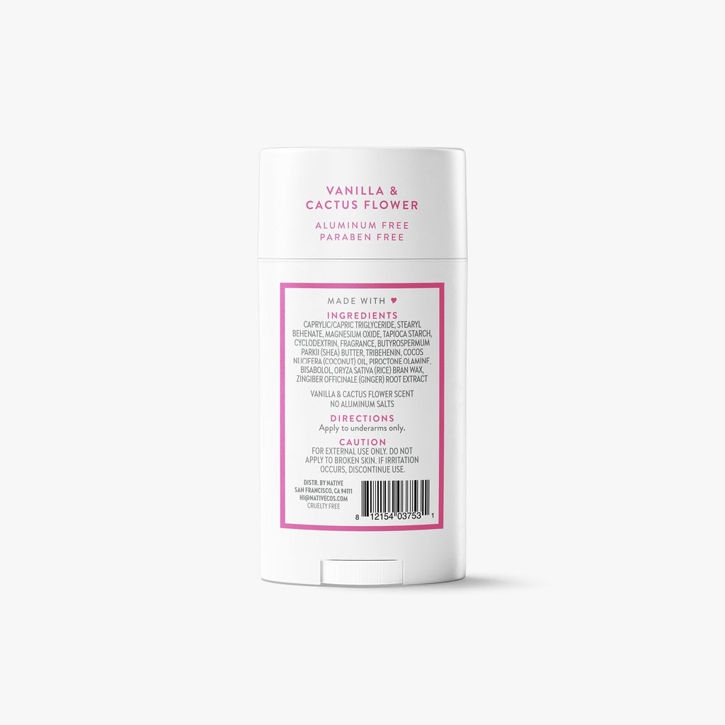 Vanilla and Cactus Flower Deodorant Stick Classic 2.65oz Care Collection