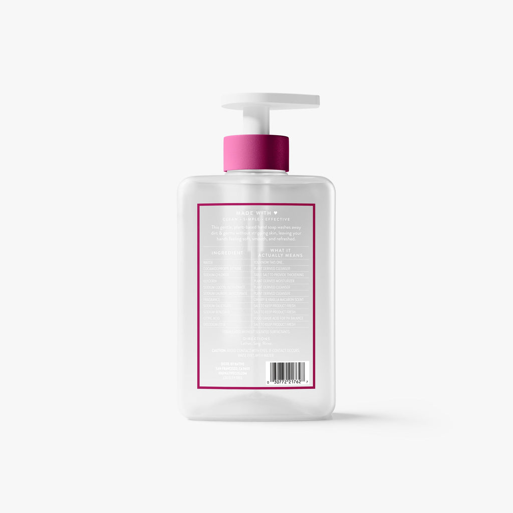Cherry and Vanilla Macaron Hand Soap Classic 13oz Care Collection