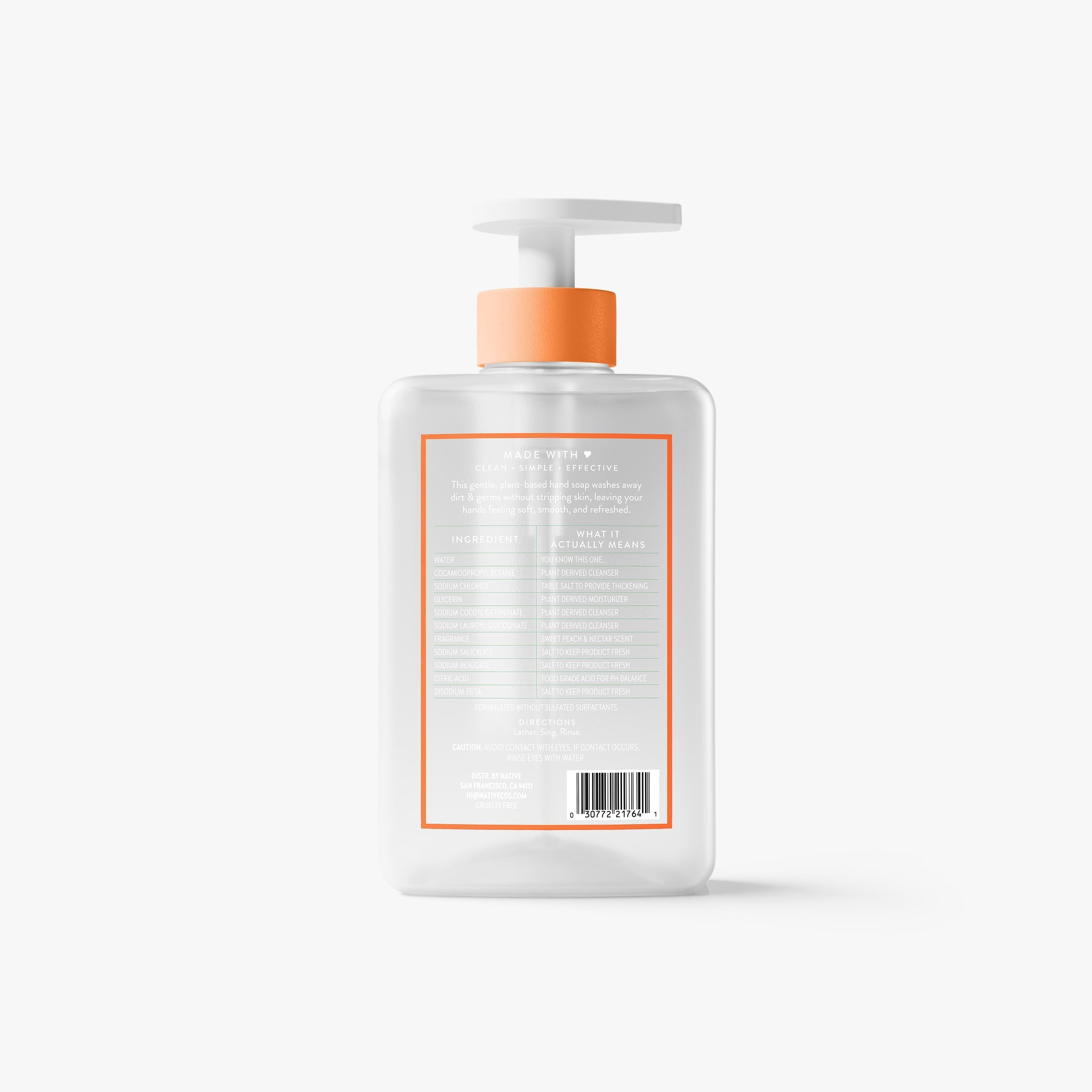 Sweet Peach and Nectar Hand Soap Classic 13oz Care Collection