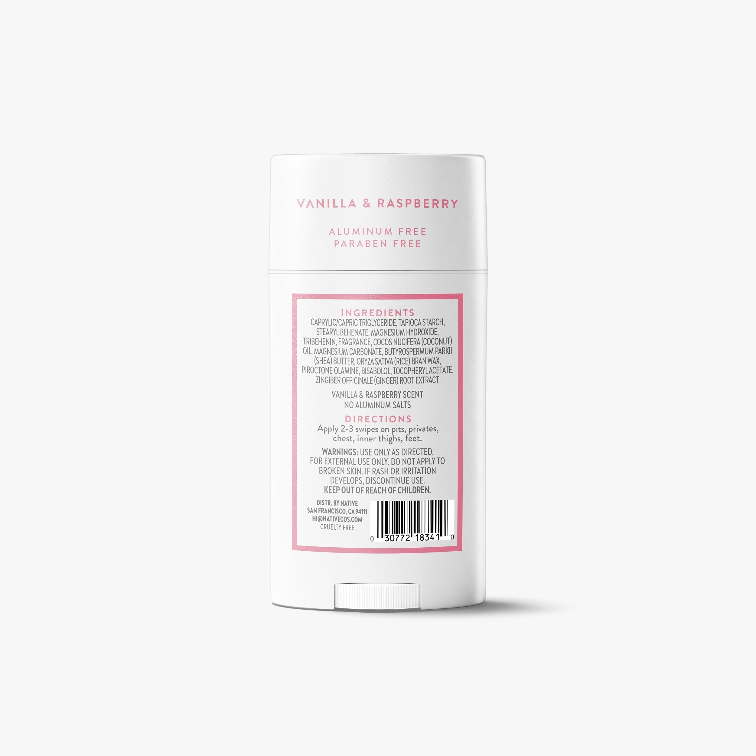 Vanilla and Raspberry Whole Body Deodorant Stick Classic 2.4oz Care Collection