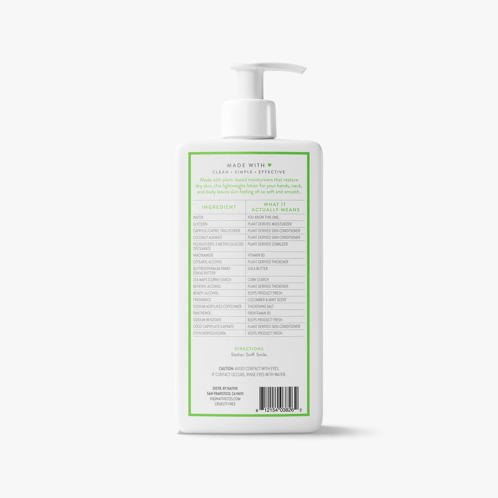 Cucumber and Mint Body Lotion Classic 16.5oz Care Collection