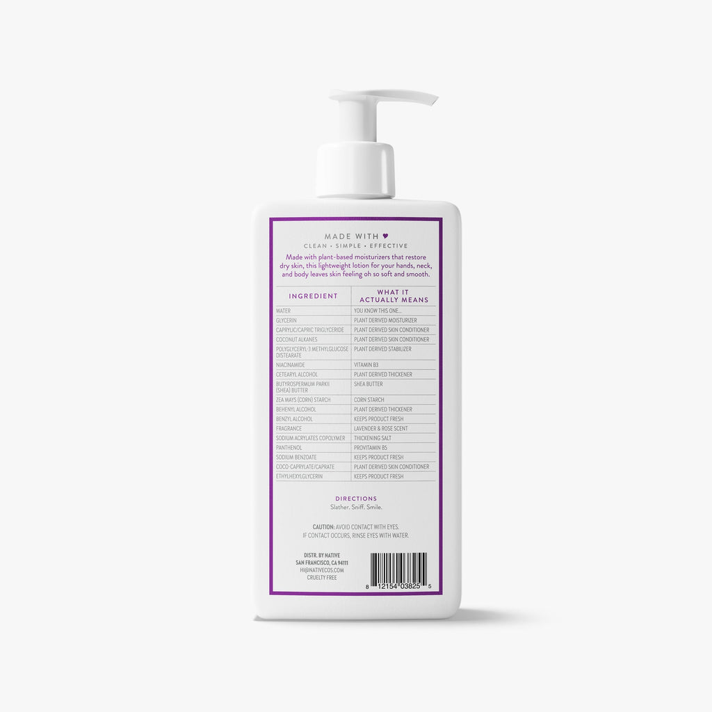 Lavender and Rose Body Lotion Classic 16.5oz Care Collection