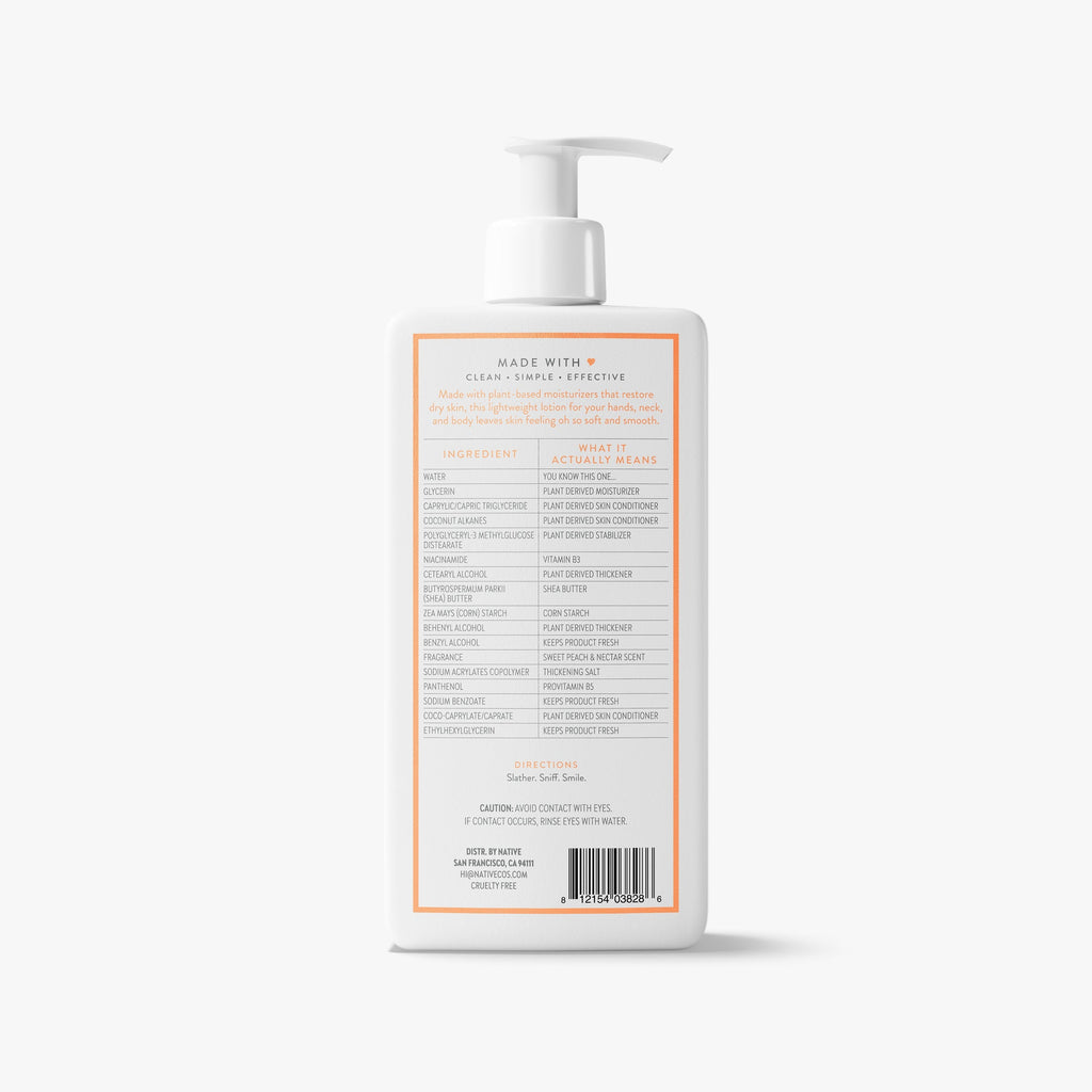 Sweet Peach and Nectar Body Lotion Classic 16.5oz Care Collection