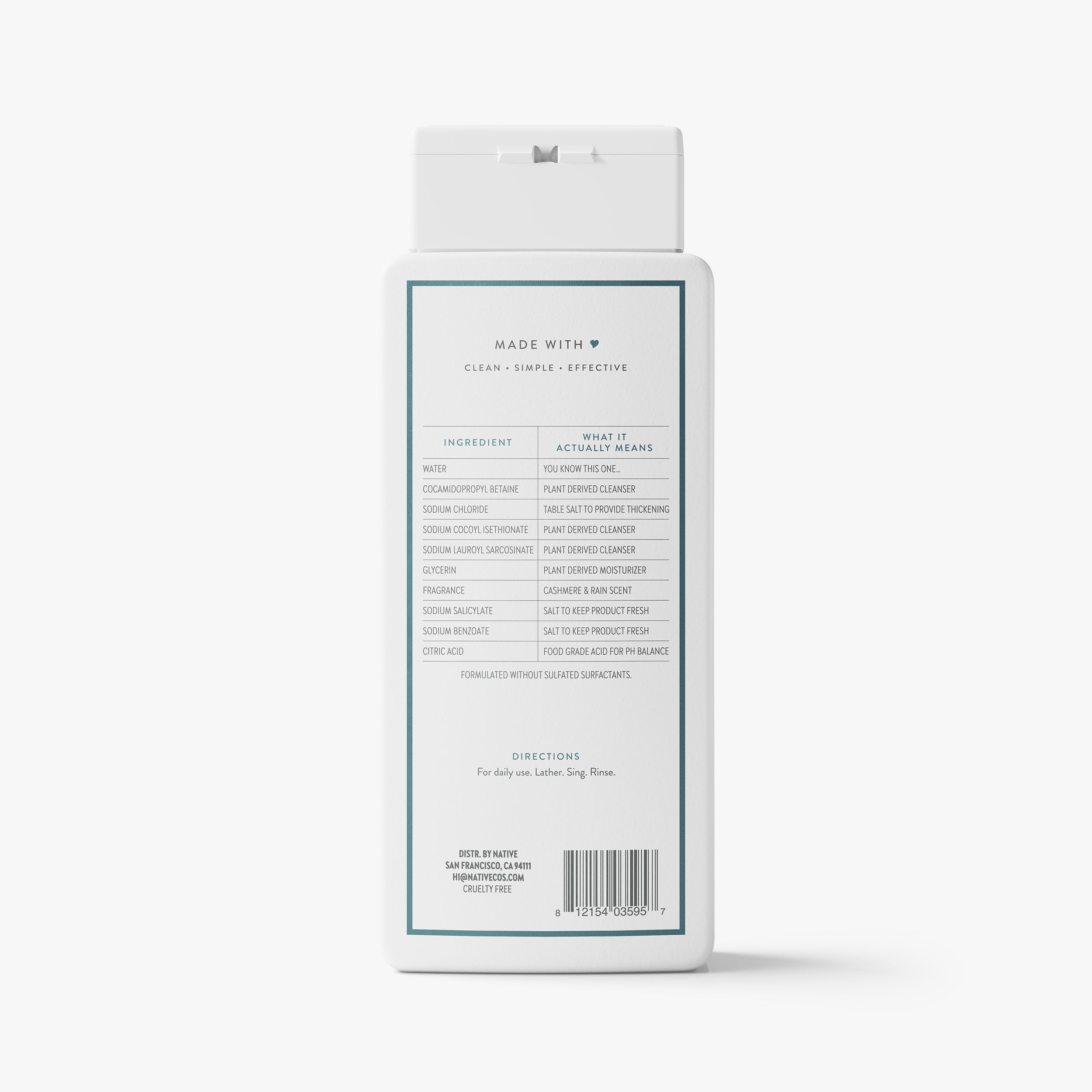 Cashmere and Rain Body Wash Classic 18oz Care Collection