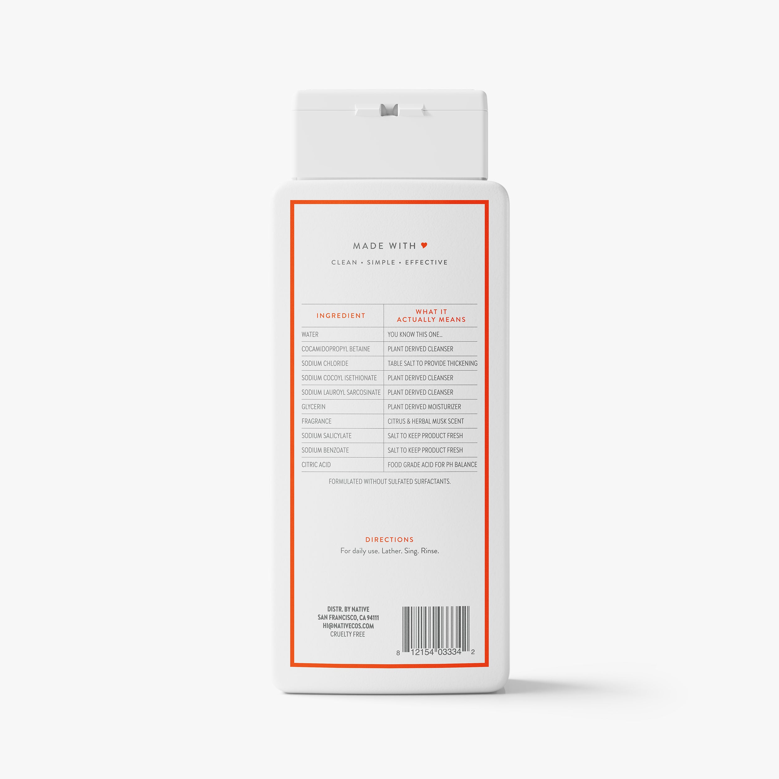 Citrus and Herbal Musk Body Wash Classic 18oz Care Collection