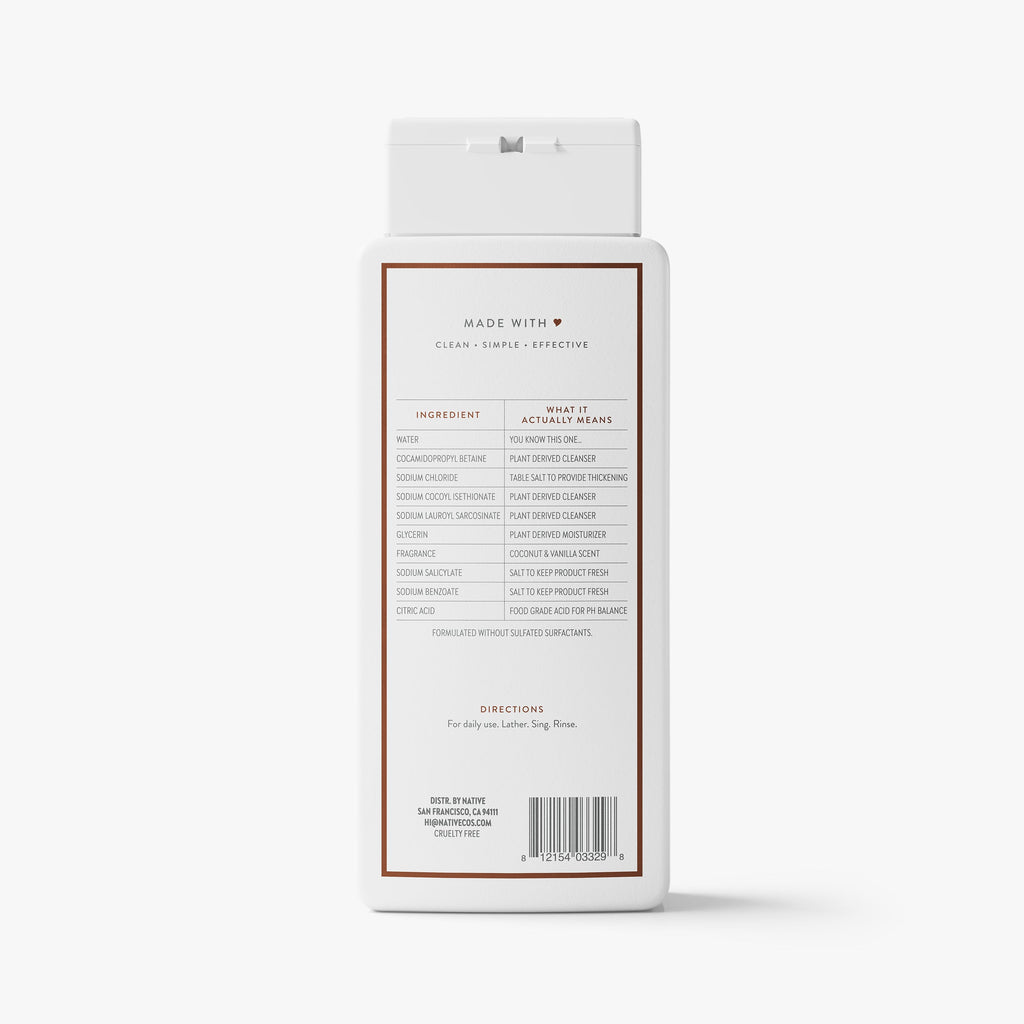 Coconut and Vanilla Body Wash Classic 18oz Care Collection