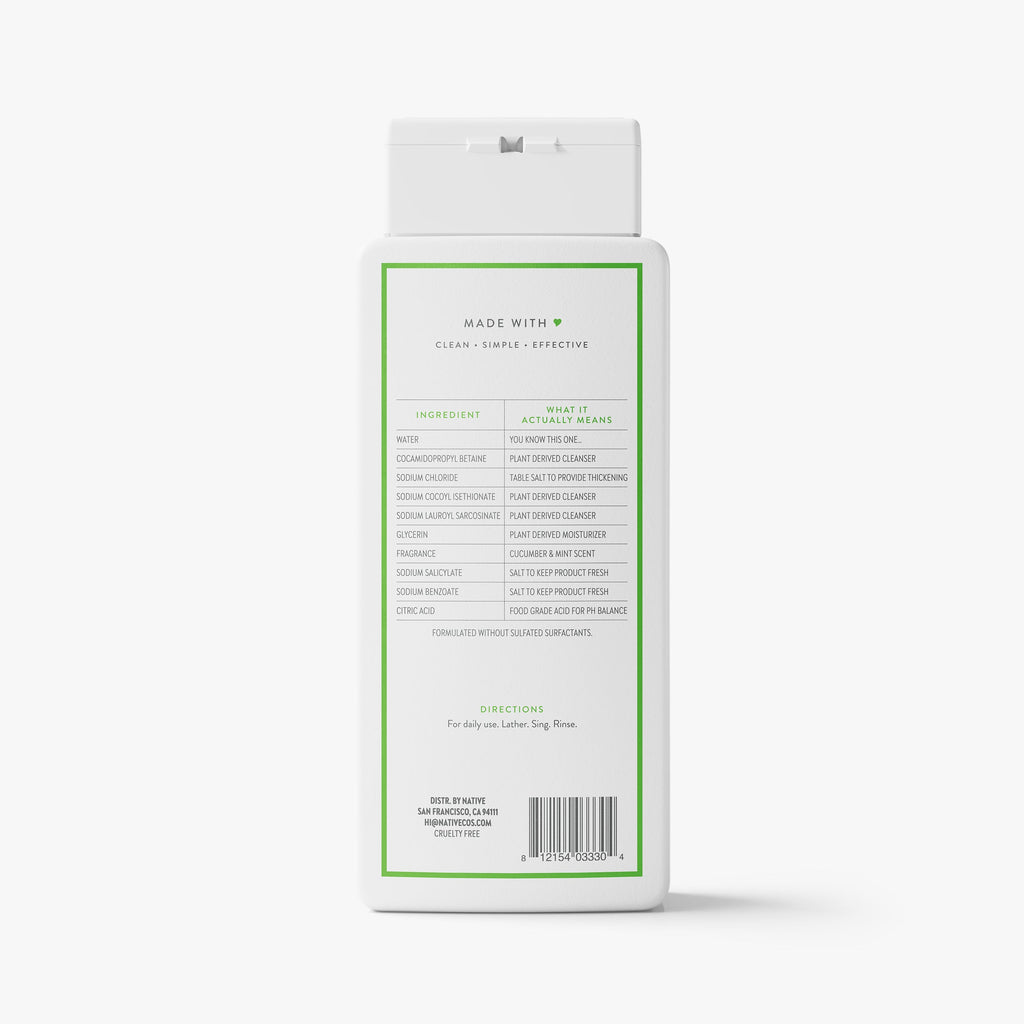 Cucumber and Mint Body Wash Classic 18oz Care Collection