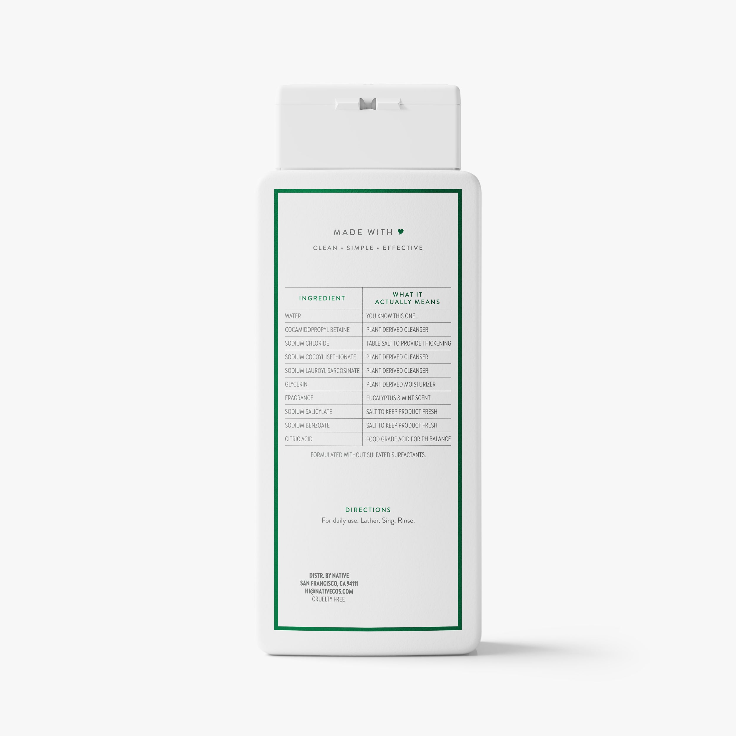 Eucalyptus and Mint Body Wash Classic 18oz Care Collection