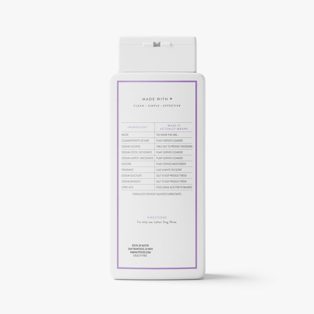 Lilac and White Tea Body Wash Classic 18oz Care Collection