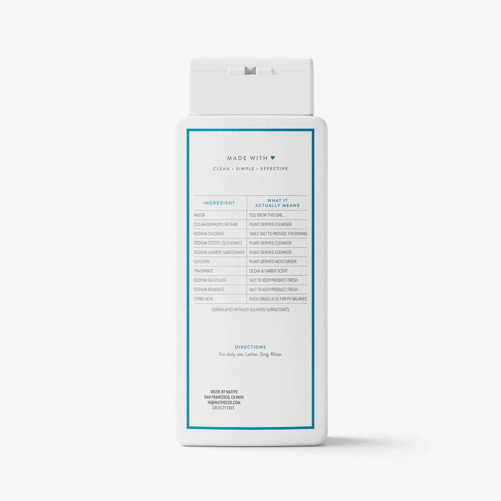 Ocean and Timber Body Wash Classic 18oz Care Collection