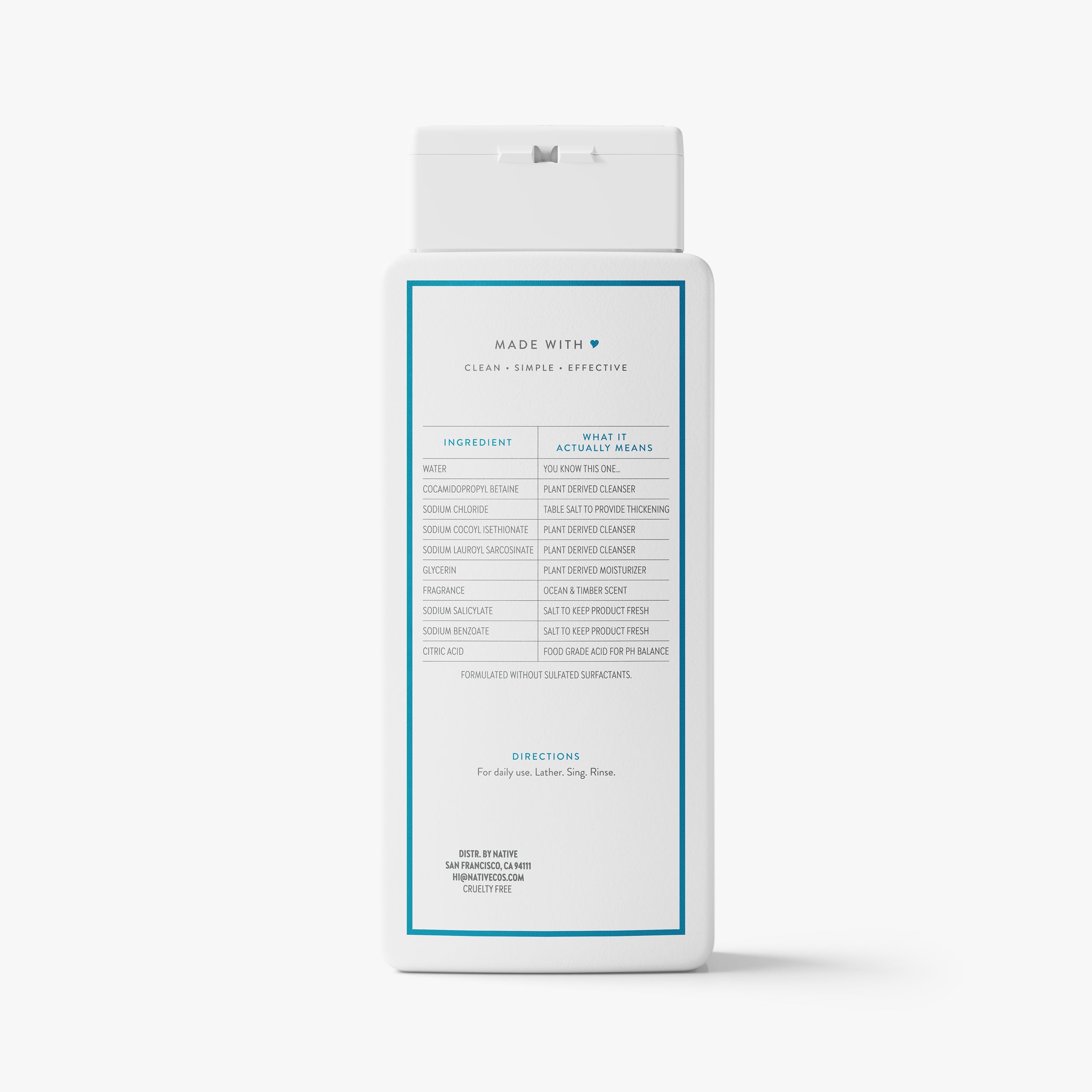 Ocean and Timber Body Wash Classic 18oz Care Collection