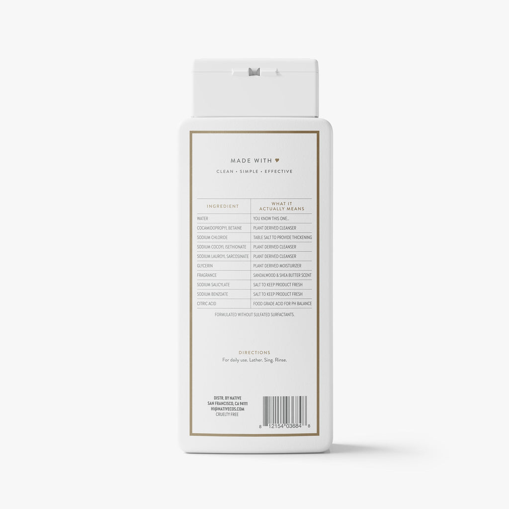 Sandalwood and Shea Butter Body Wash Classic 18oz Care Collection