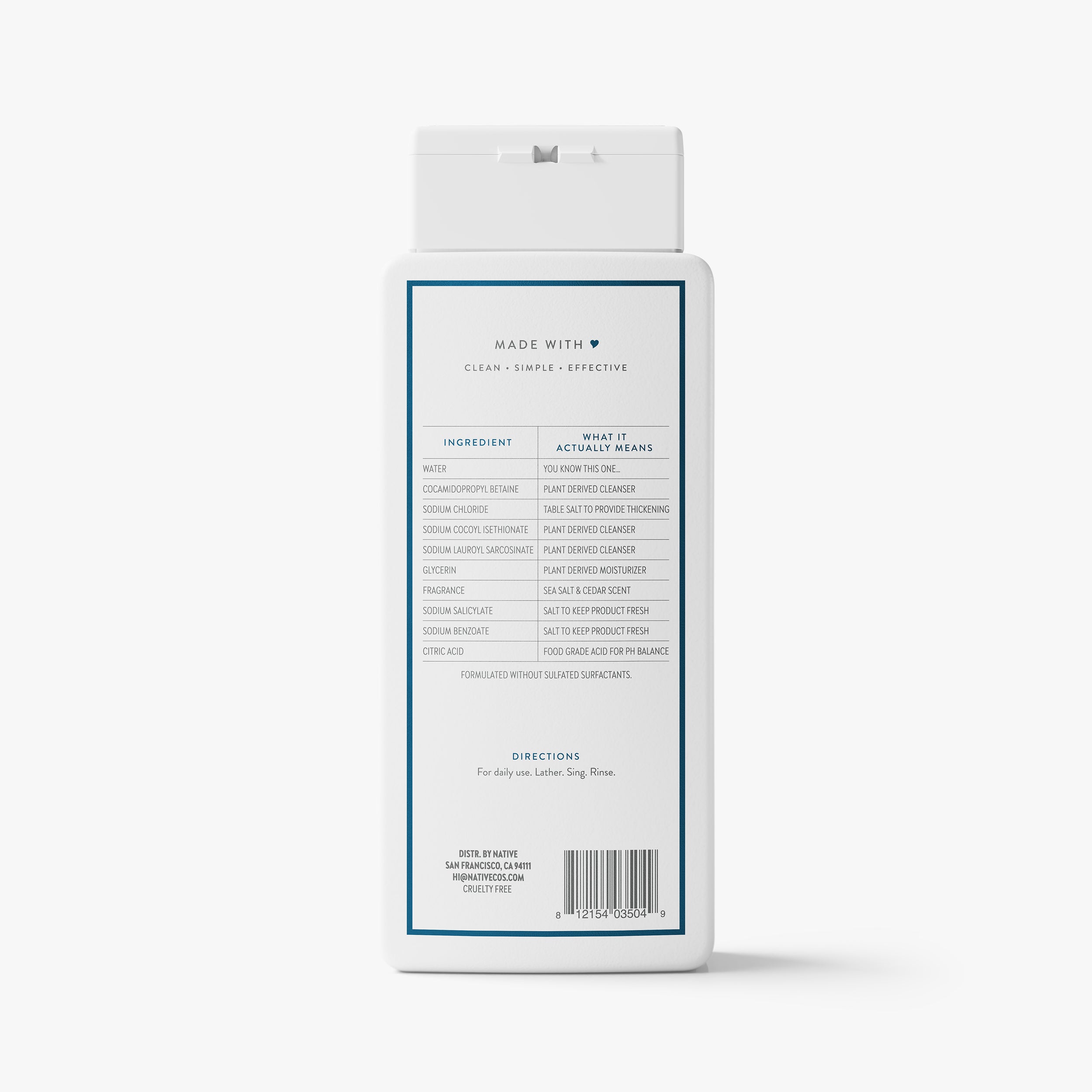 Sea Salt and Cedar Body Wash Classic 18oz Care Collection