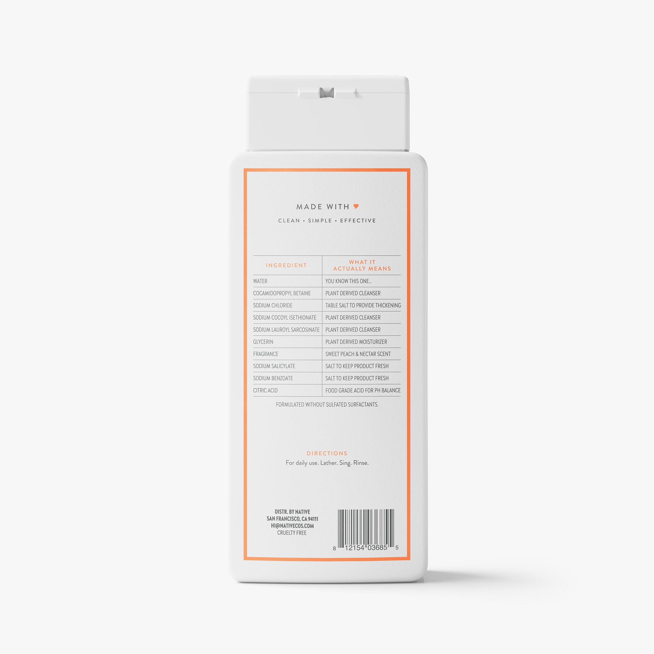 Sweet Peach and Nectar Body Wash Classic 18oz Care Collection