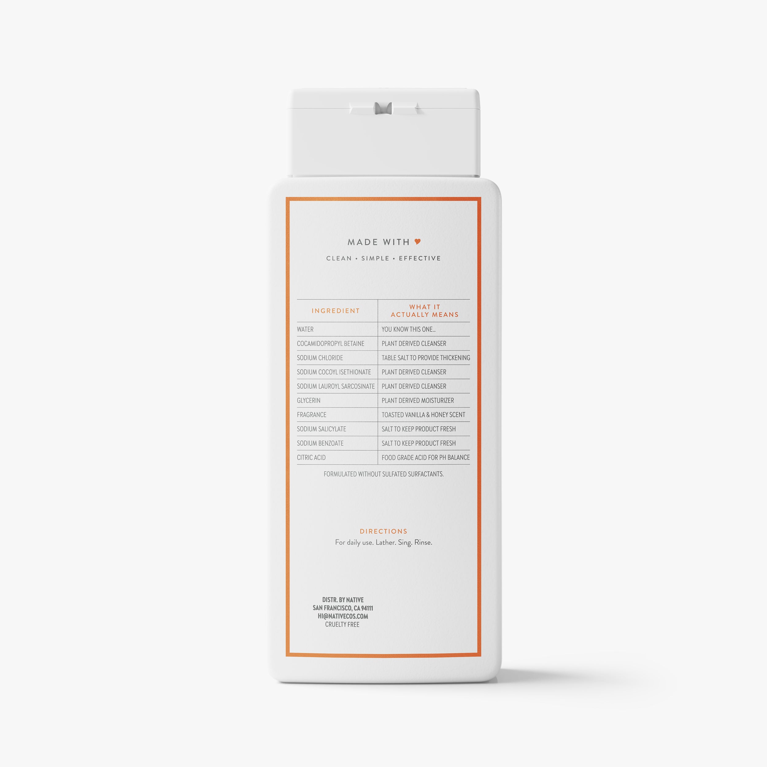 Toasted Vanilla and Honey Body Wash Classic 18oz Care Collection