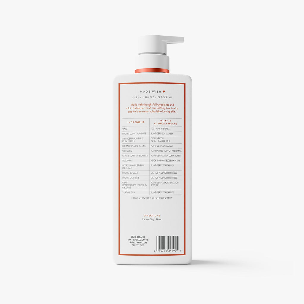 Peach and Orange Blossom Moisturizing Body Wash Classic 22oz Care Collection